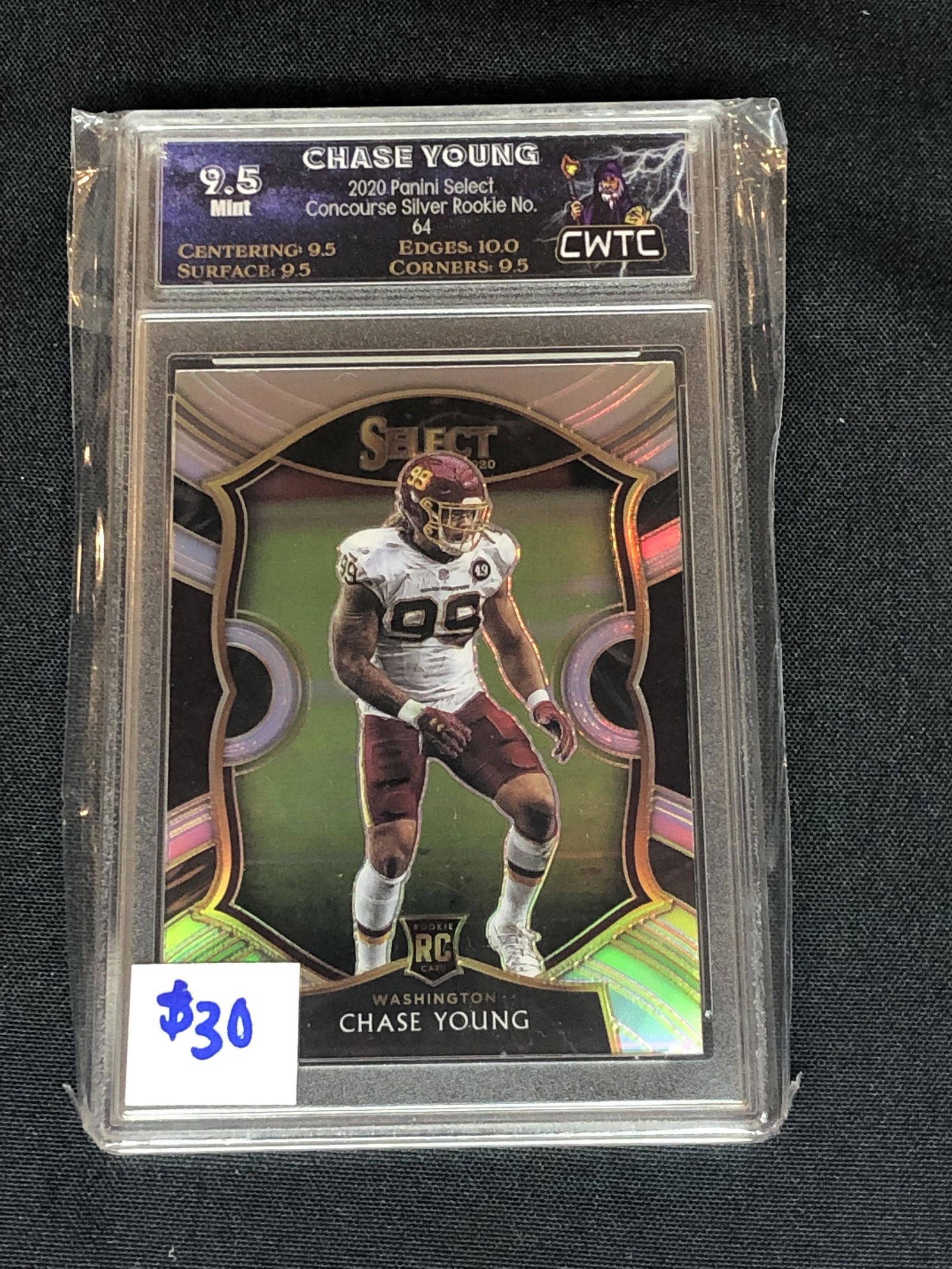 Chase Young Panini Select Silver Prizm Graded CWTC 9.5 (1 of 1)