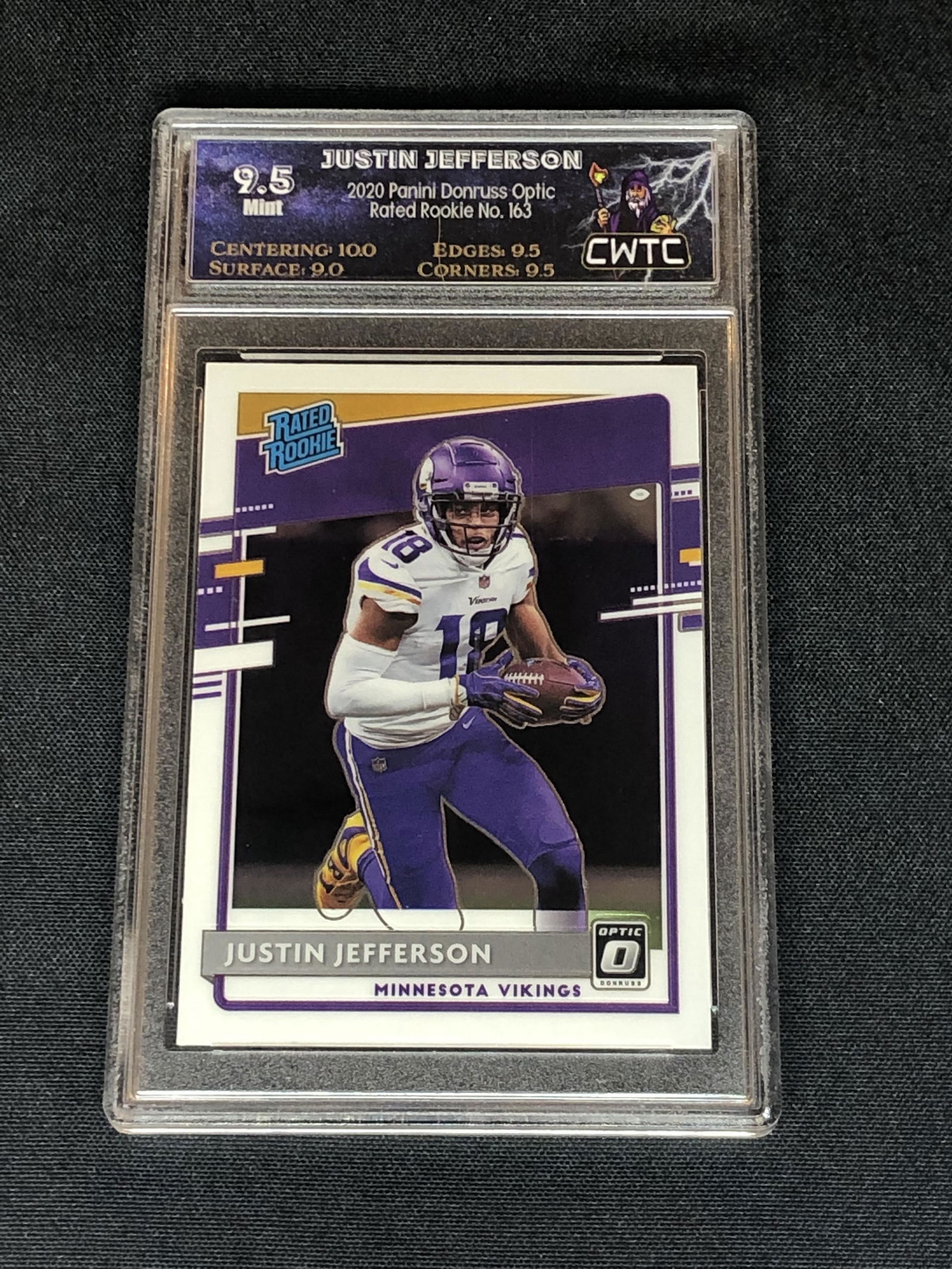Justin Jefferson Panini Donruss Optic Rated Rookie Graded CWTC 9.5 (1 of 1)