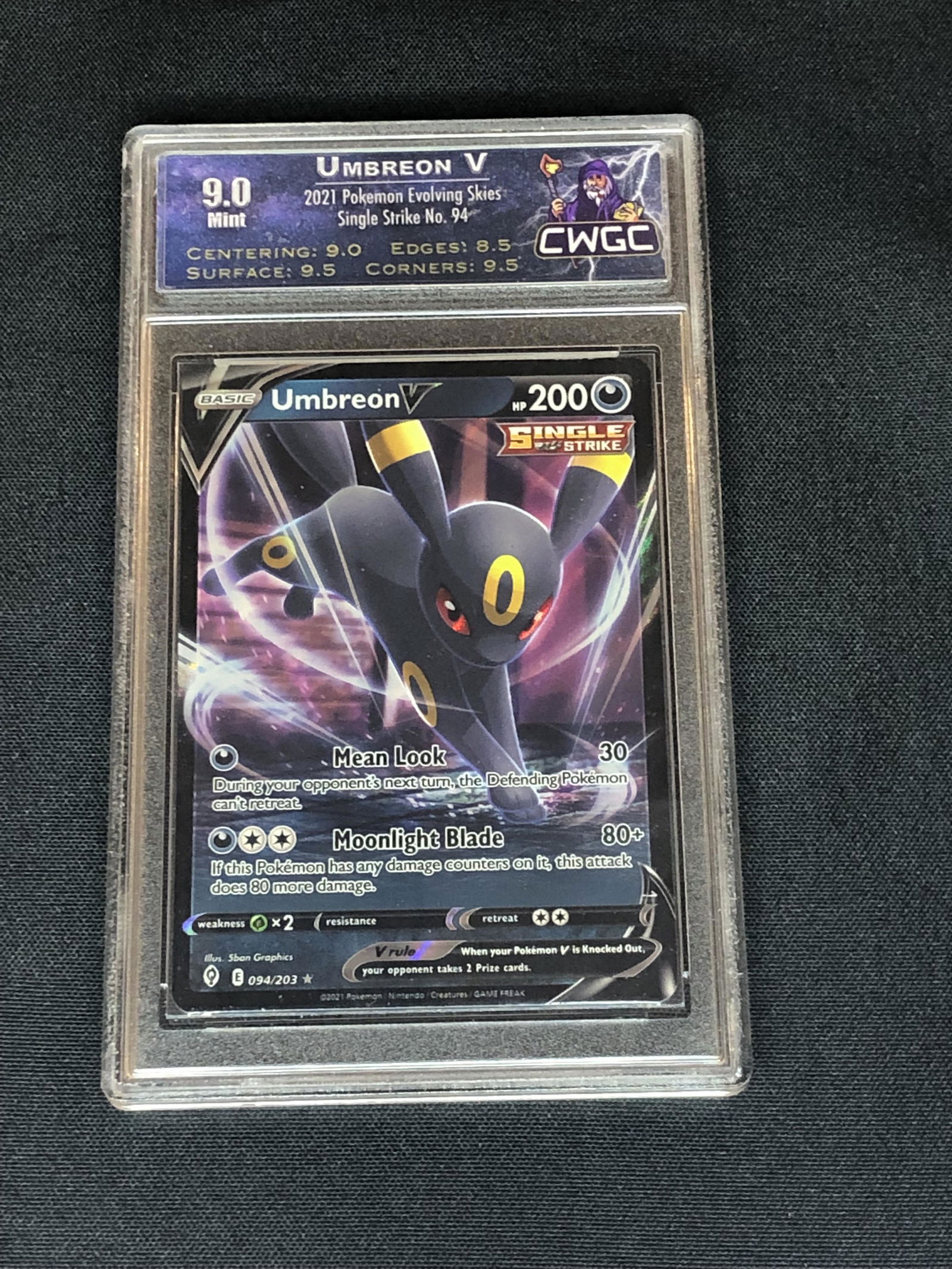 Umbreon V Single Strike Graded CWTC 9 (1 of 1)