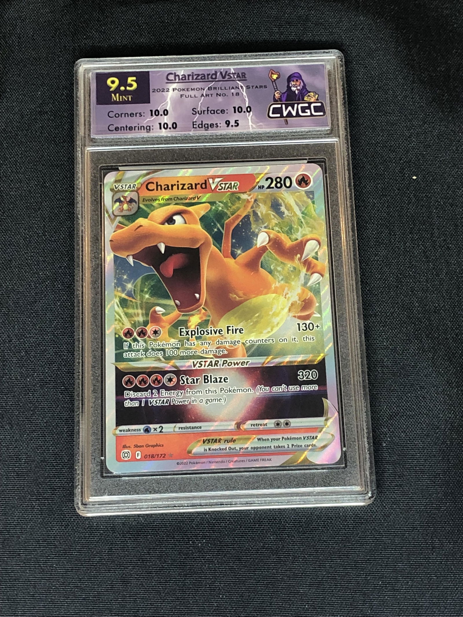 Charizard Vstar Full Art Graded CWTC 9.5 (1 of 1)