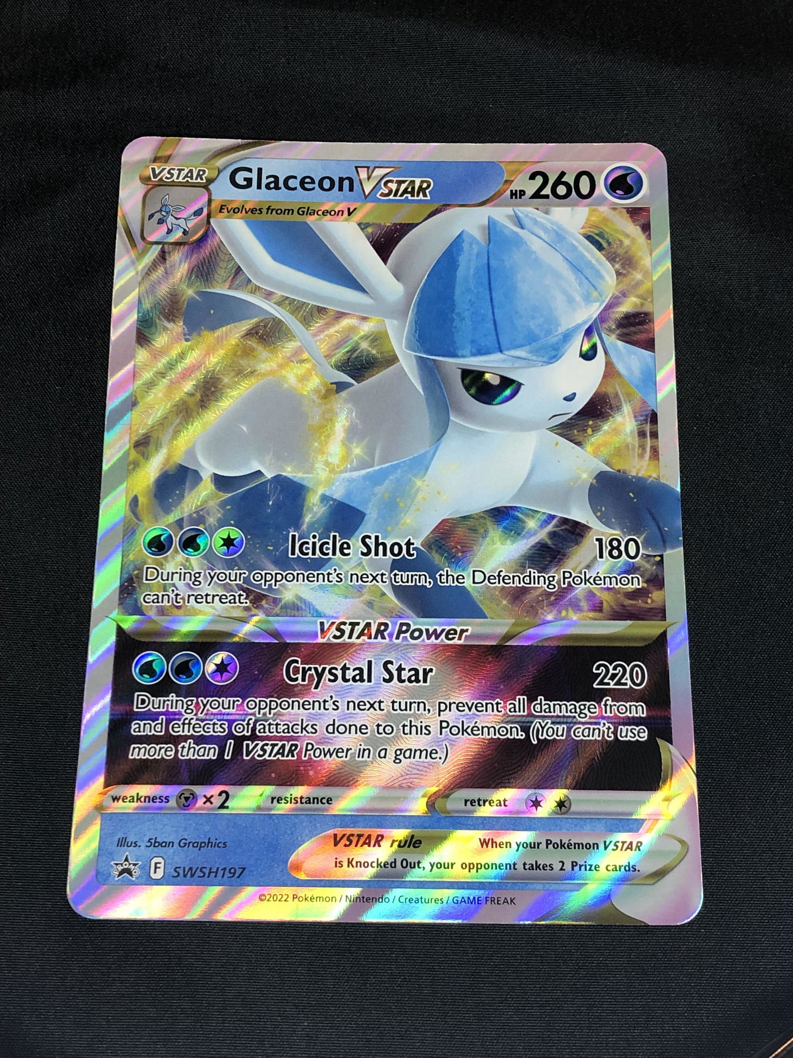 Glaceon Vstar Jumbo Pokemon Card Mar 12, 2022 Crown Collectibles