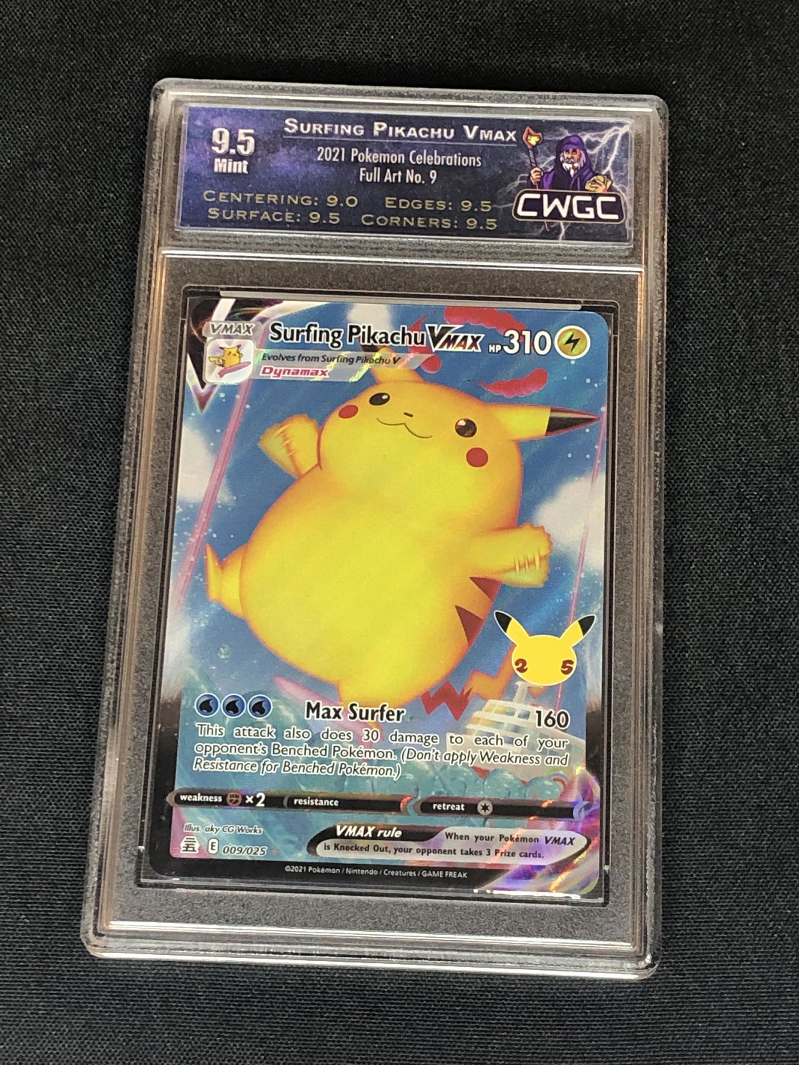 Surfing Pikachu VMAX Graded CWTC 9.5 (1 of 1)