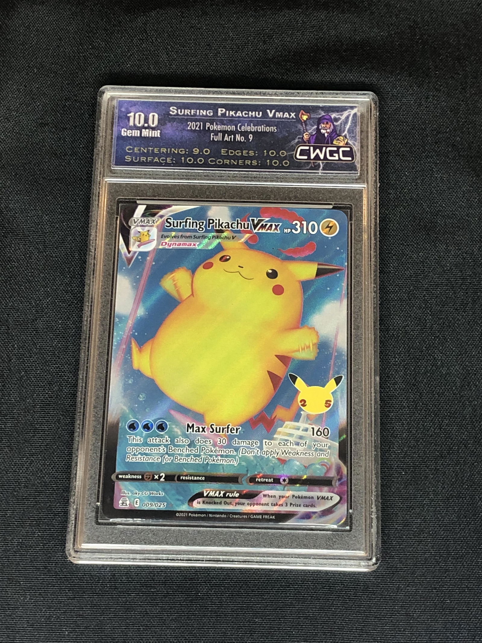 Surfing Pikachu VMAX Graded CWTC 10 (1 of 1)