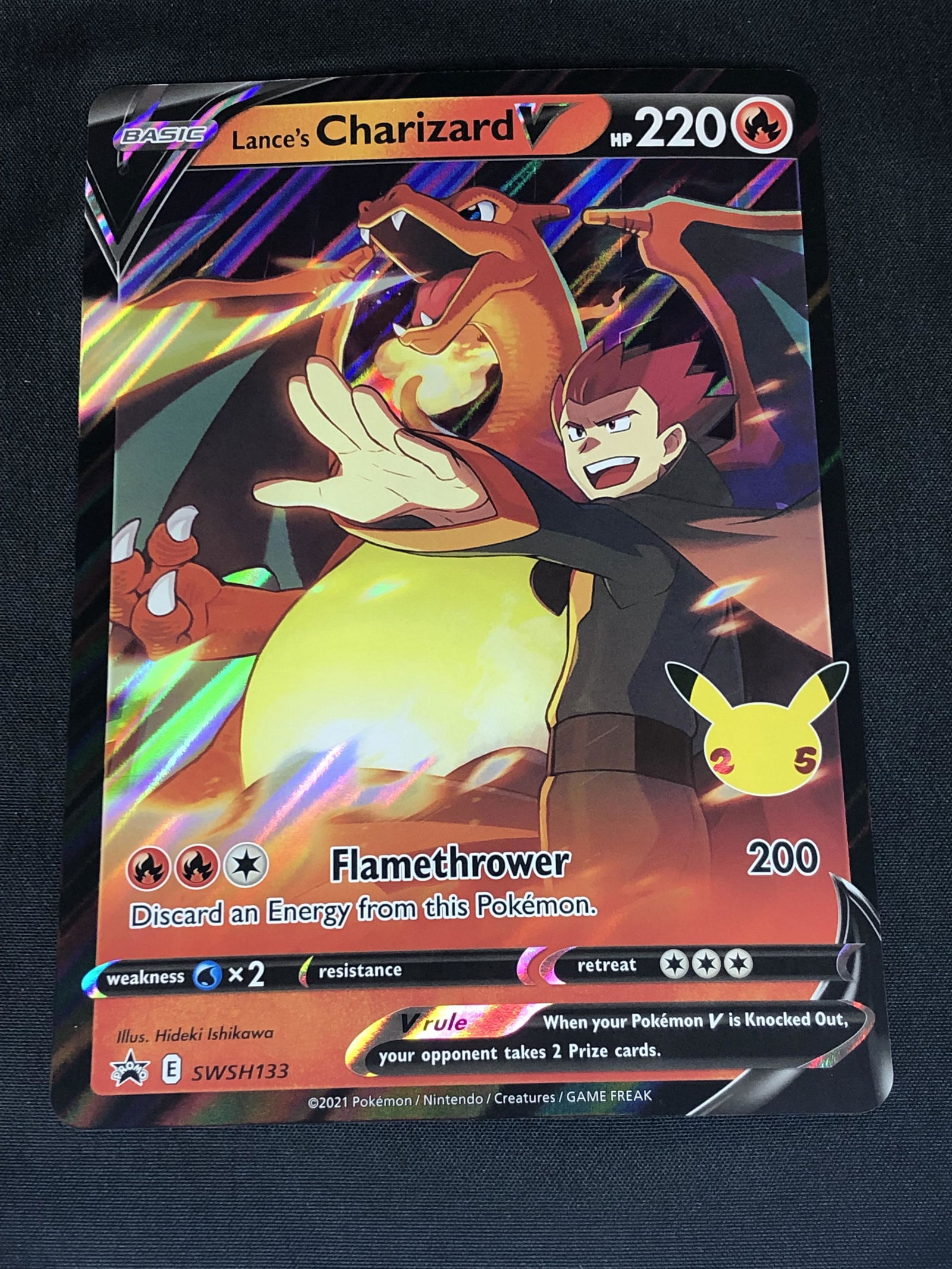 Lance's Charizard V Jumbo Pokemon Card (1 of 1)