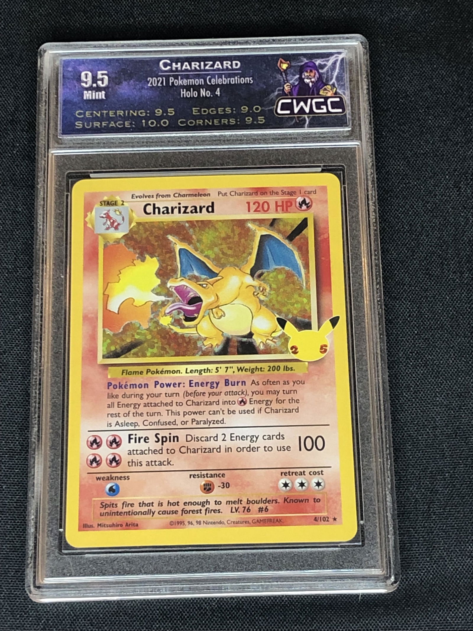 Charizard Holo Graded CWTC 9.5 (1 of 1)