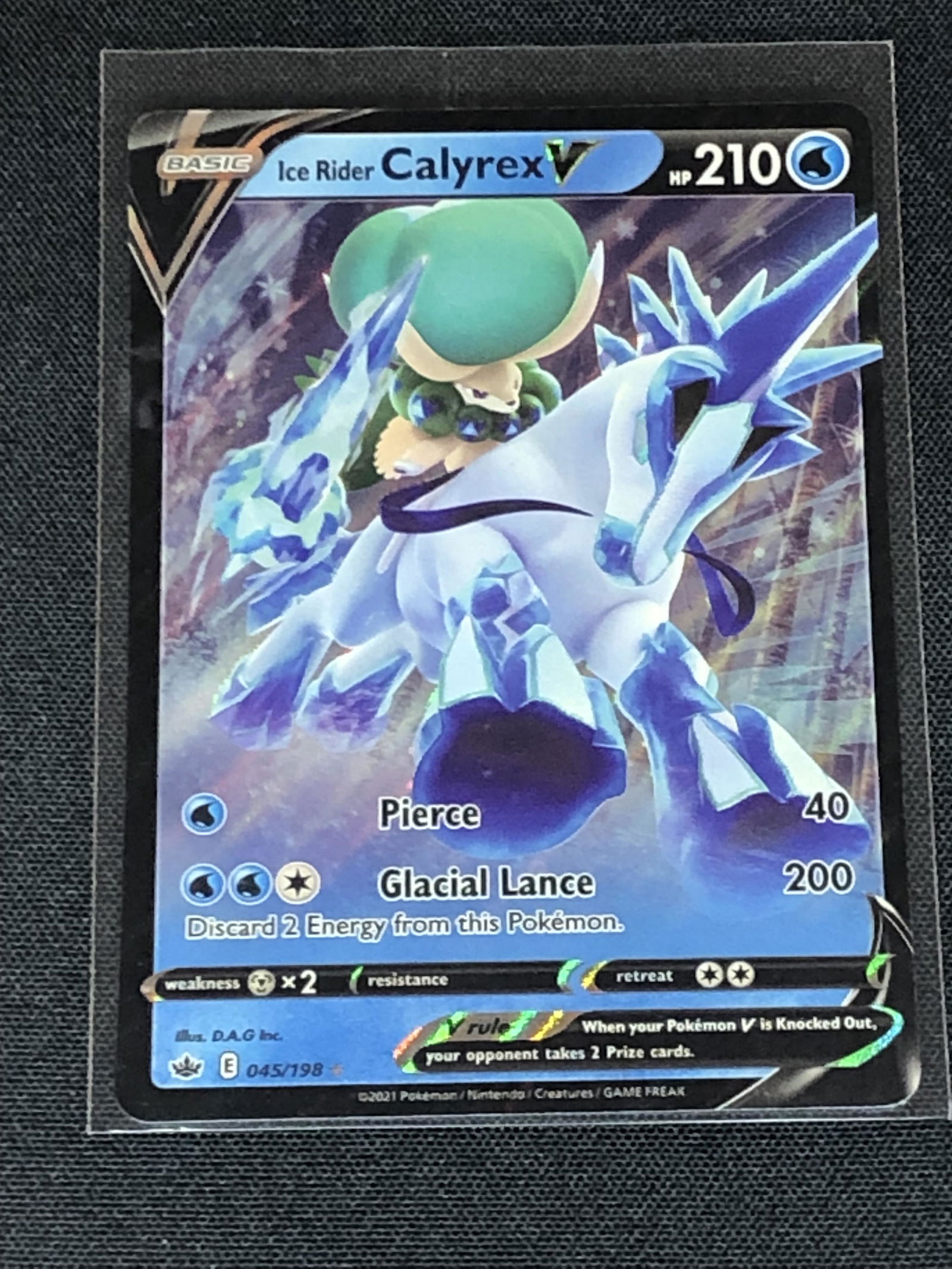 Ice Rider Calyrex V Pokemon Card (1 of 1)