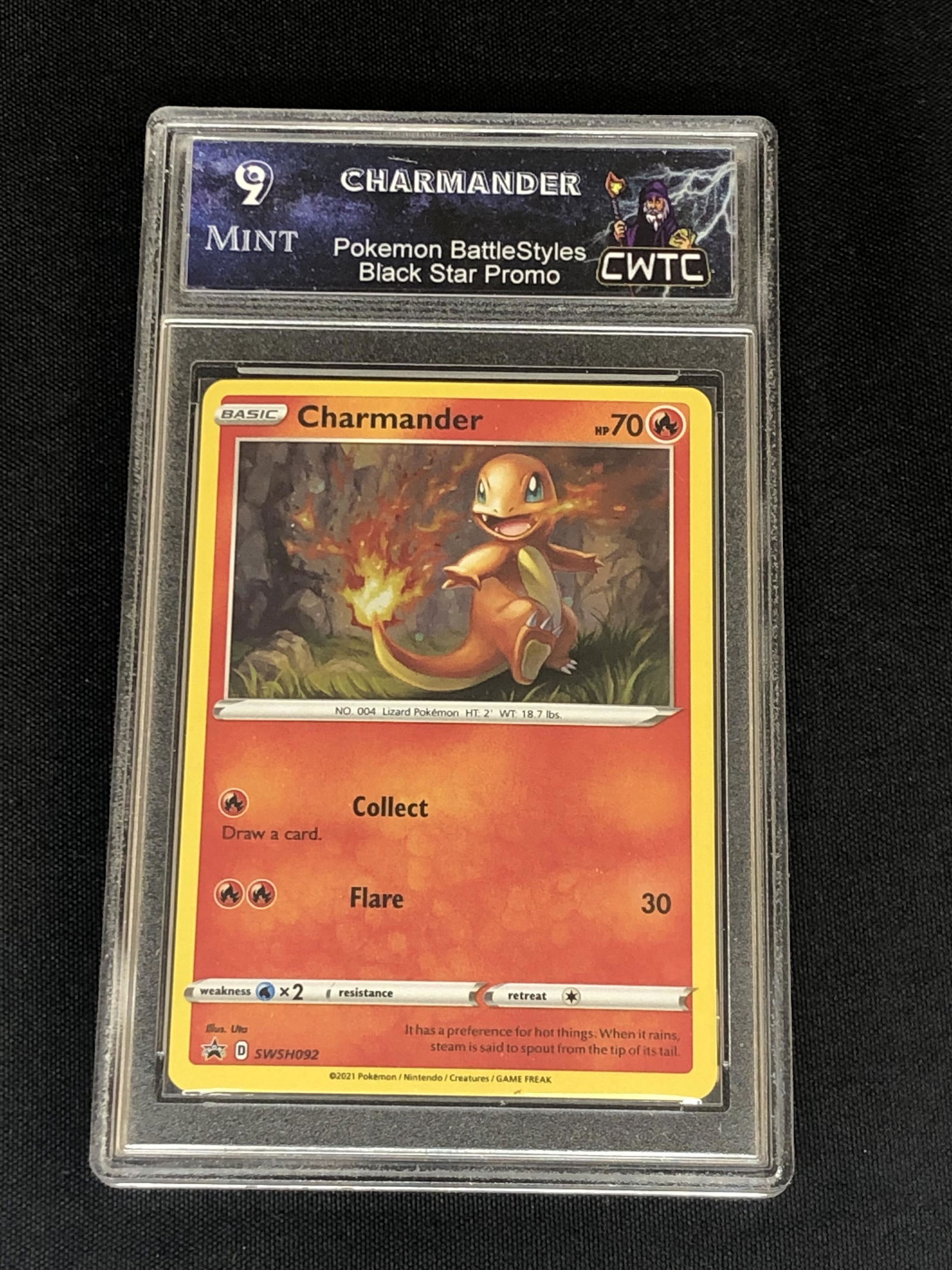 Charmander Black Star Promo Holo Graded CWTC 9 (1 of 1)