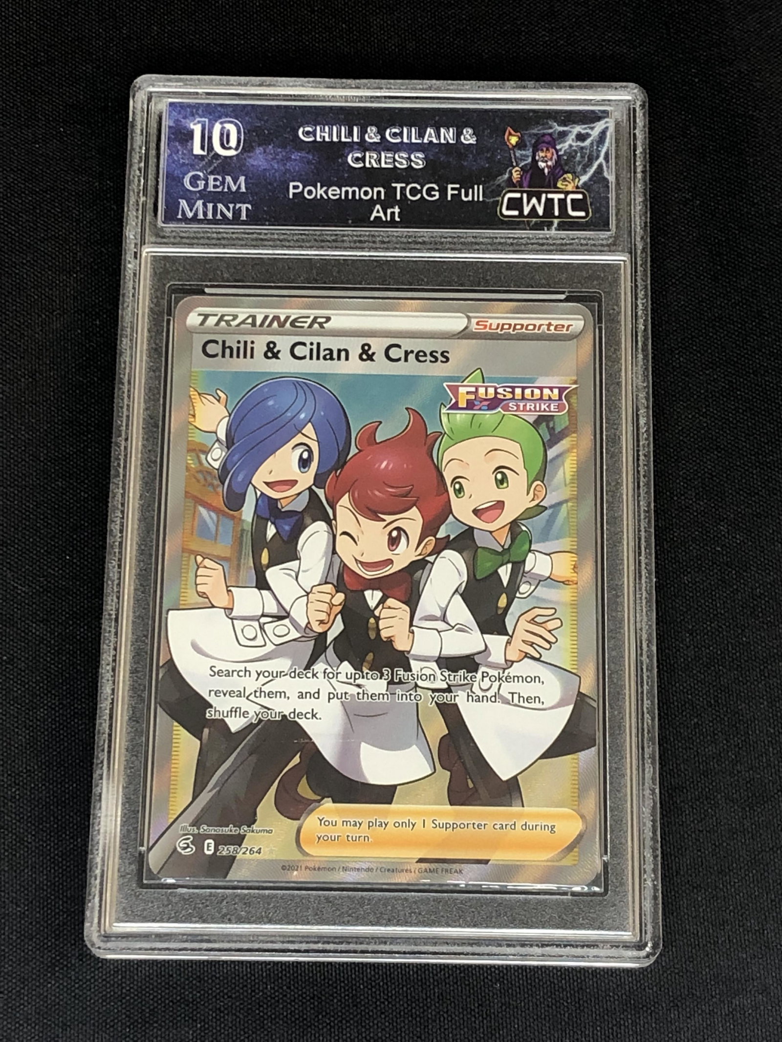 Chili & Cilan & Cress Full Art Fusion Strike Graded CWTC 10 (1 of 1)