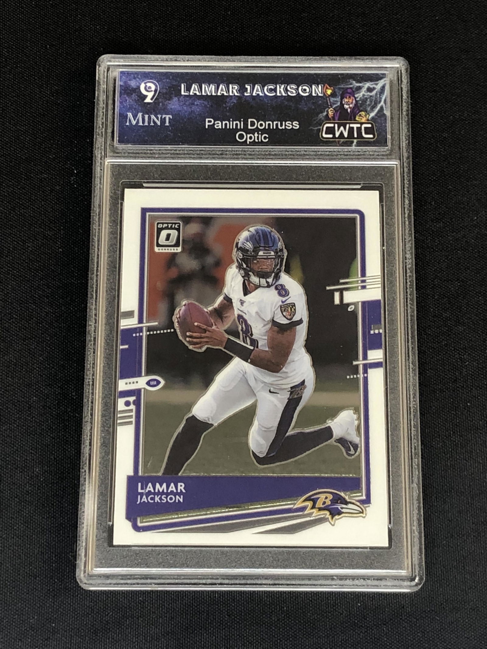 Lamar Jackson Panini Donruss Optic Graded CWTC 9 (1 of 1)