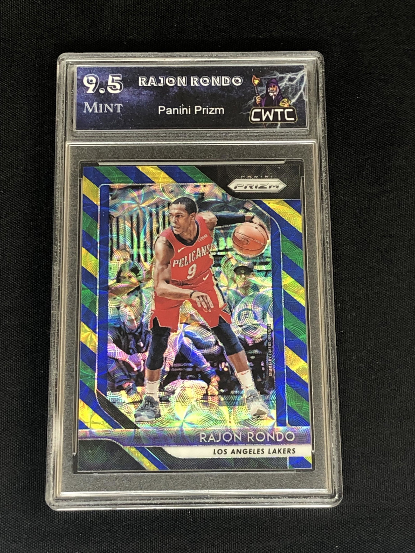 Rajon Rondo Panini Prizm Scope Tri-Color Graded CWTC 9.5: Rajon Rondo Panini Prizm Scope Tri-Color Graded CWTC 9.5