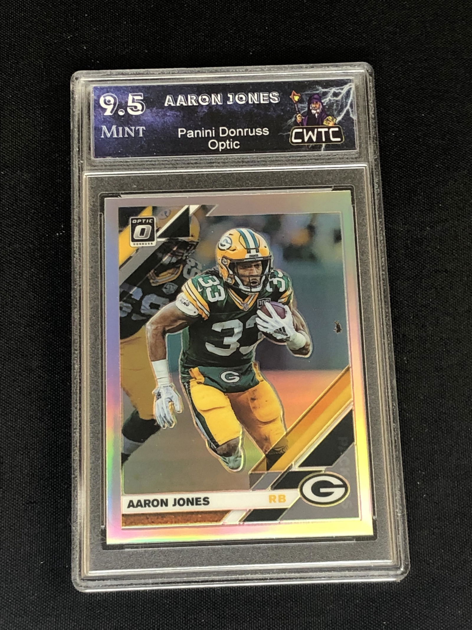 Aaron Jones Panini Donruss Optic Silver Graded CWTC 9.5 (1 of 1)