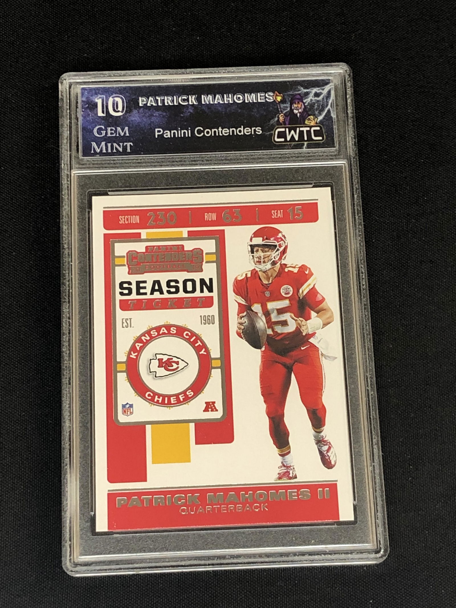 Patrick Mahomes Panini Contenders Graded CWTC 10 (1 of 1)