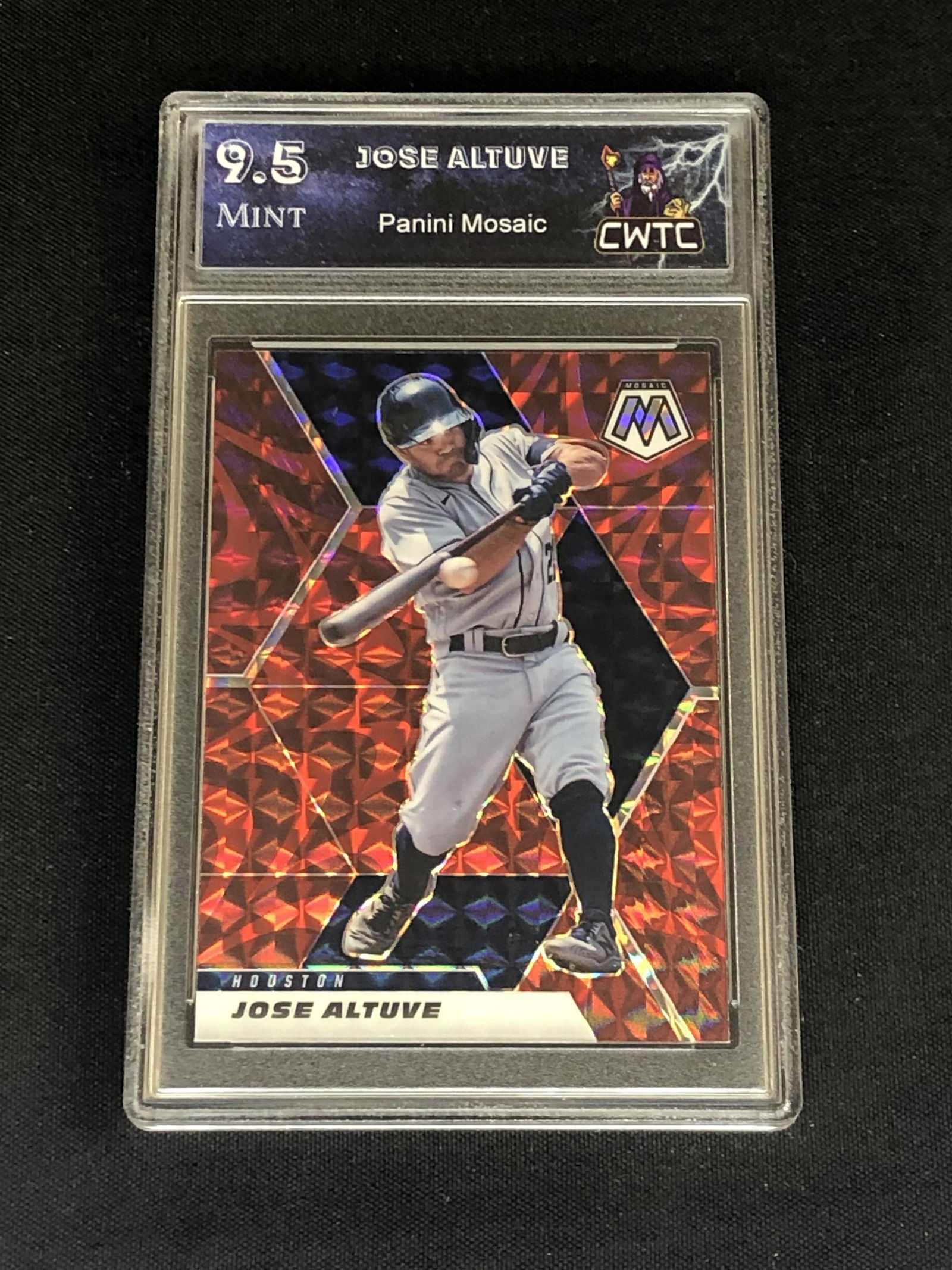 Jose Altuve Panini Reactive Red Mosaic Graded CWTC 9.5 (1 of 1)