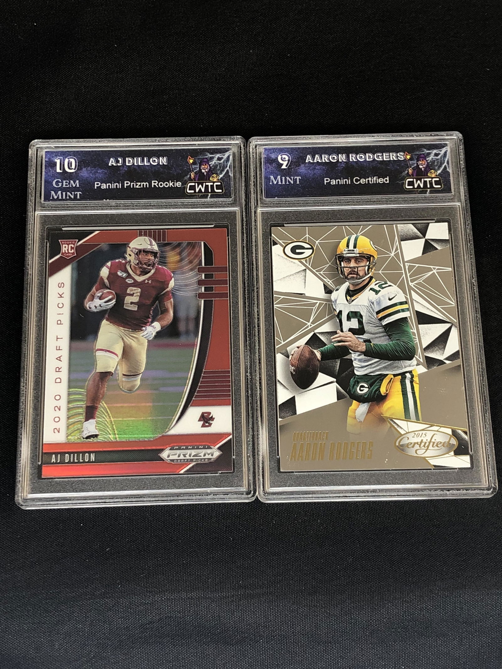 AJ Dillon / Aaron Rodgers CWTC Graded Card Lot (1 of 1)