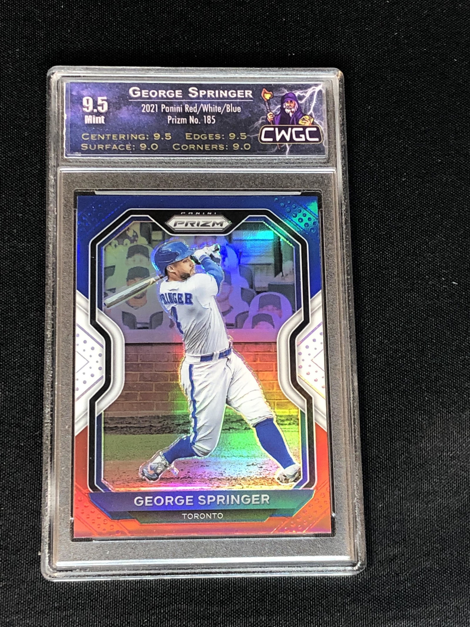 George Springer Panini Red/White/Blue Prizm Graded CWTC 9.5 (1 of 1)