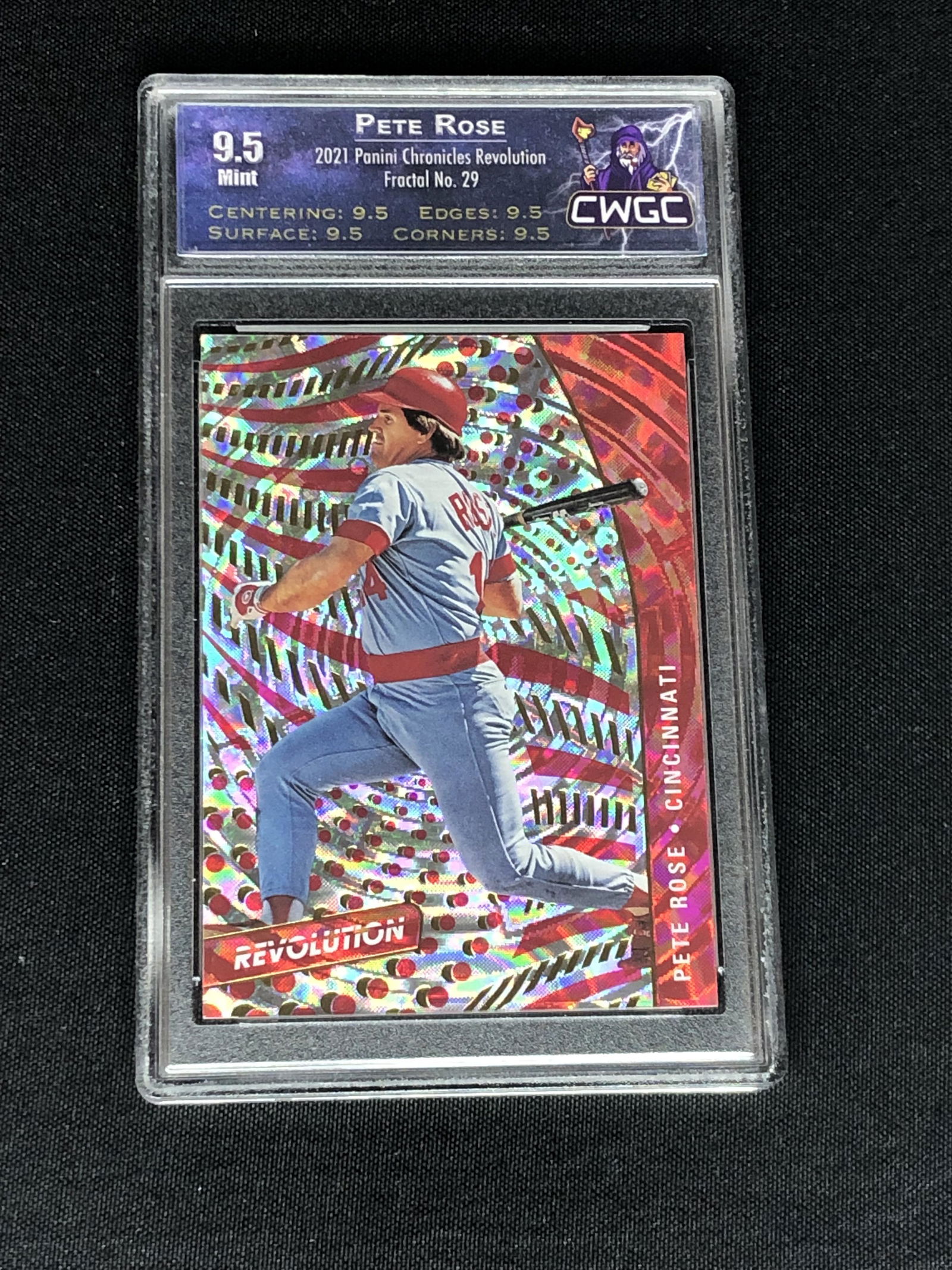 Pete Rose Panini Revolution Fractal Graded CWTC 9.5 (1 of 1)