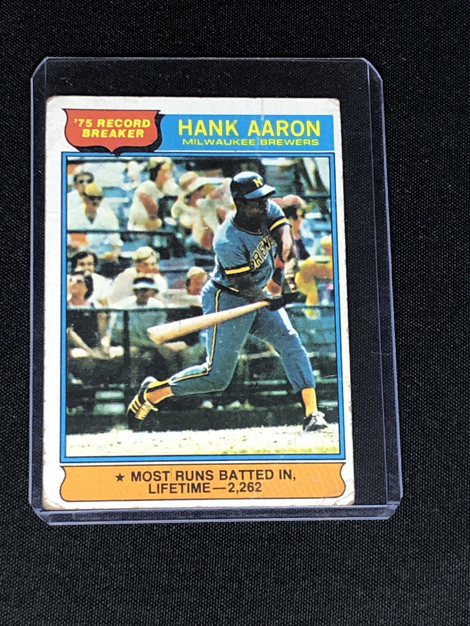 1976 Topps Hank Aaron '75 Record Breaker (1 of 1)