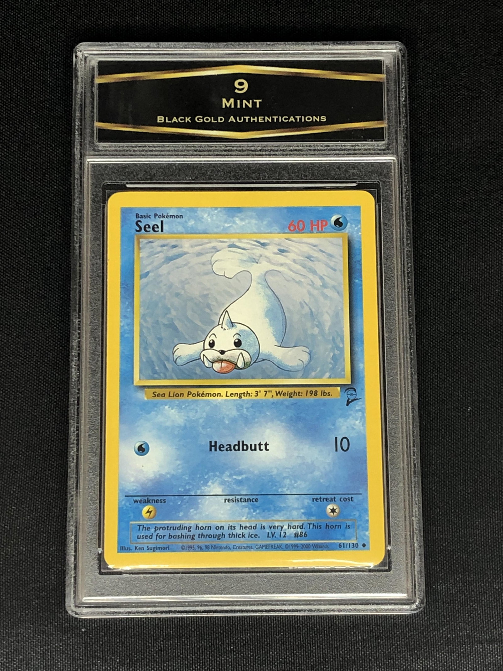 Vintage Base Set 2 Seel Pokemon Card Graded BGA 9 (1 of 1)