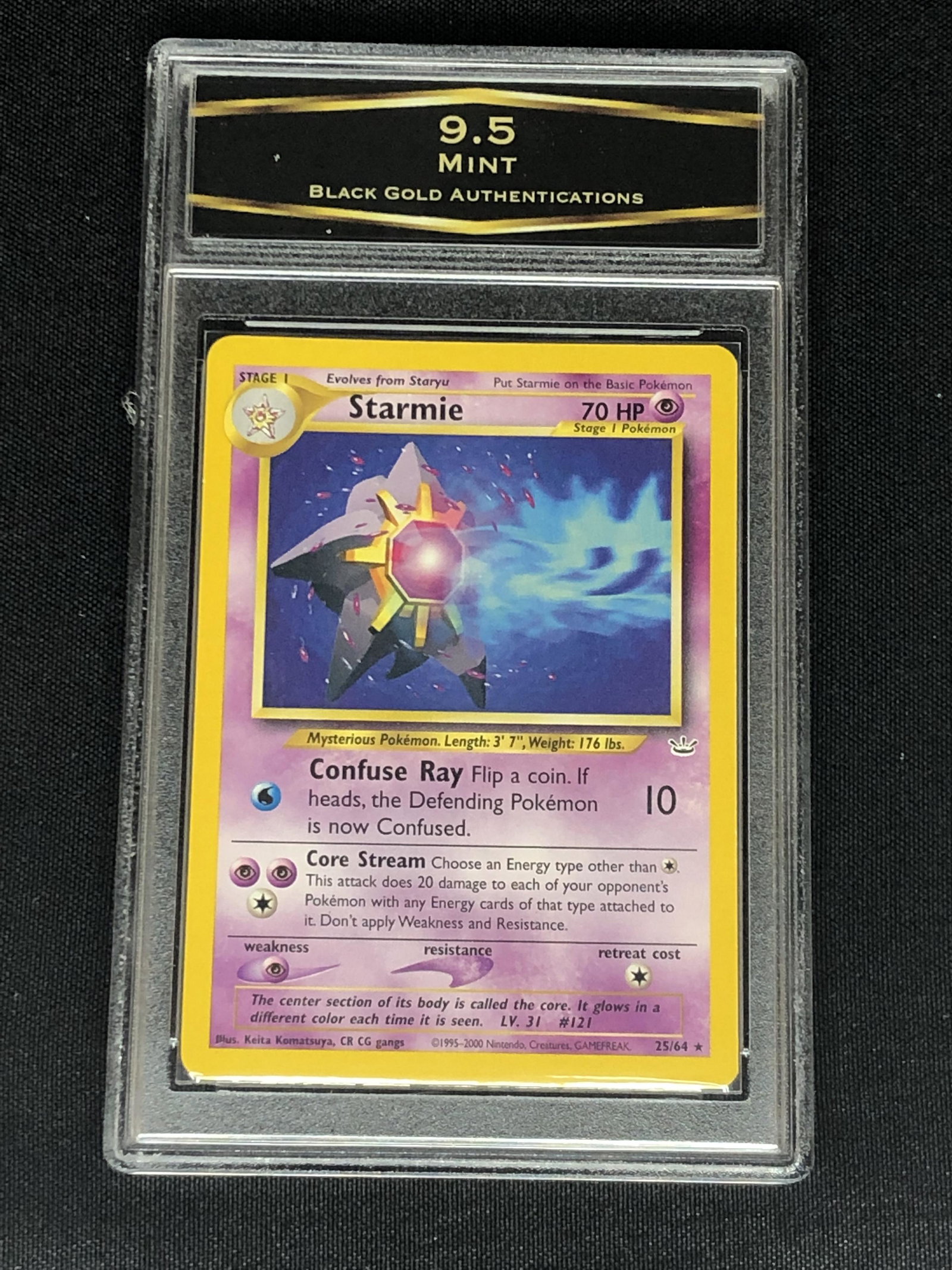 Vintage Neo Discovery Starmie Pokemon Card Graded BGA 9.5: Vintage Neo Discovery Starmie Pokemon Card Graded BGA 9.5
