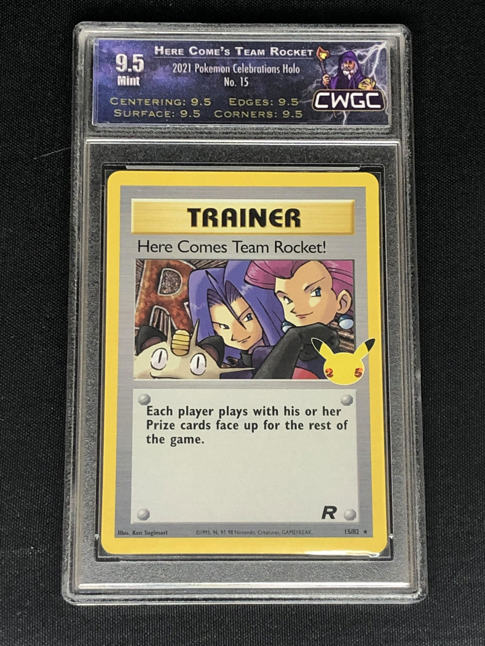 Here Comes Team Rocket Holo Pokemon Card Graded CWTC 9.5 (1 of 1)