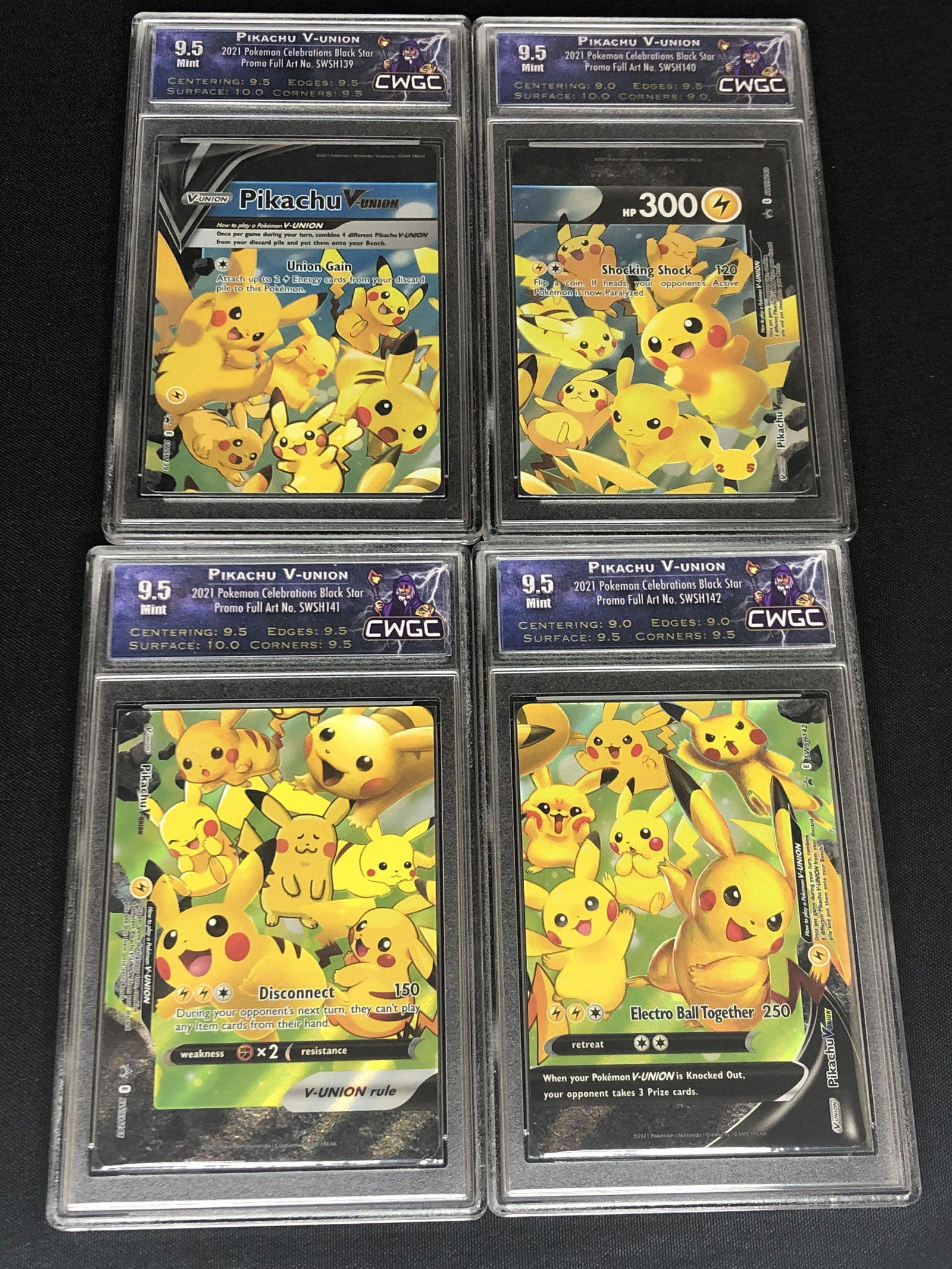 Pikachu V-Union Graded Card Lot (1 of 1)