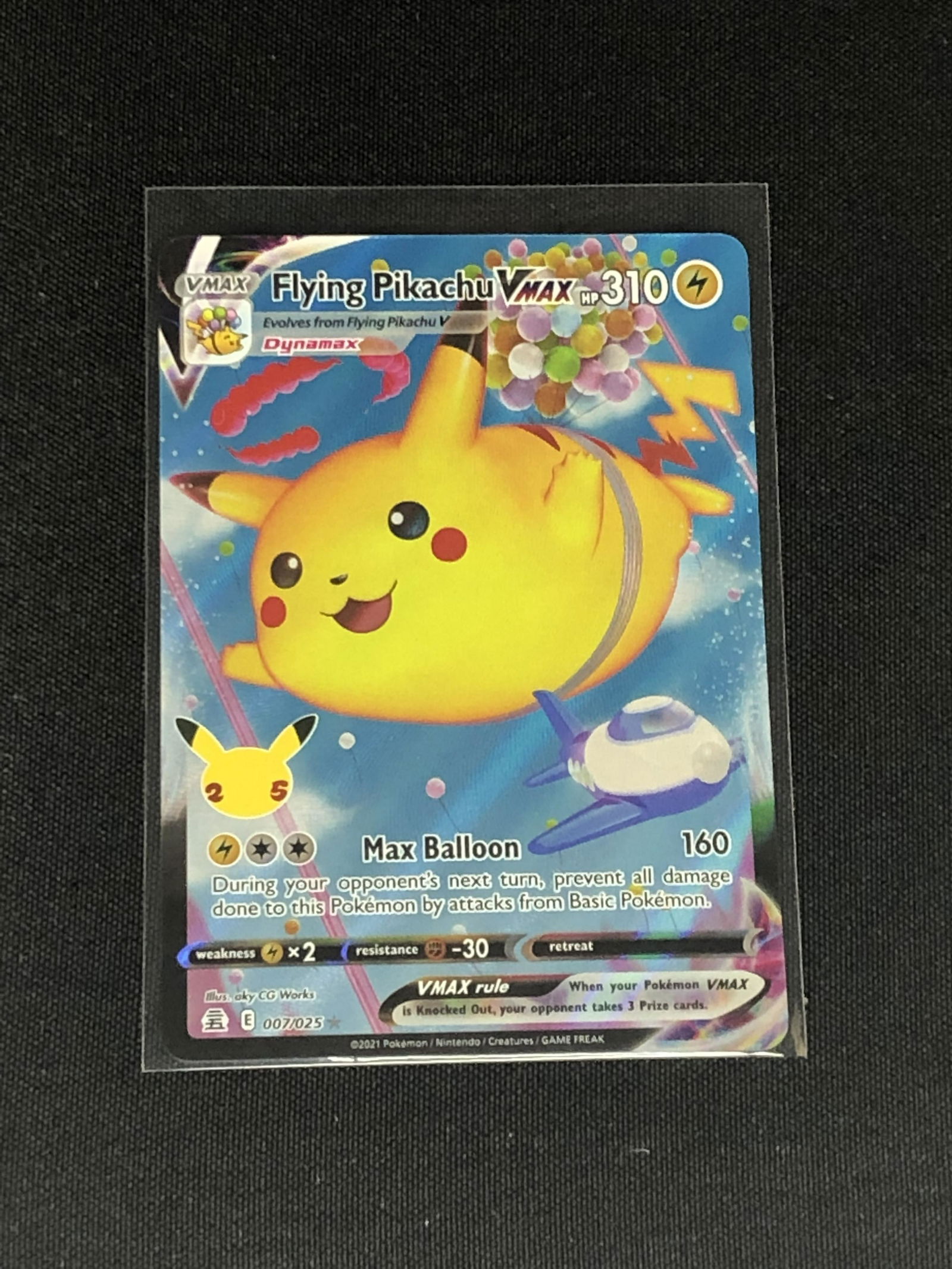 Flying Pikachu VMAX Pokemon Card (1 of 1)
