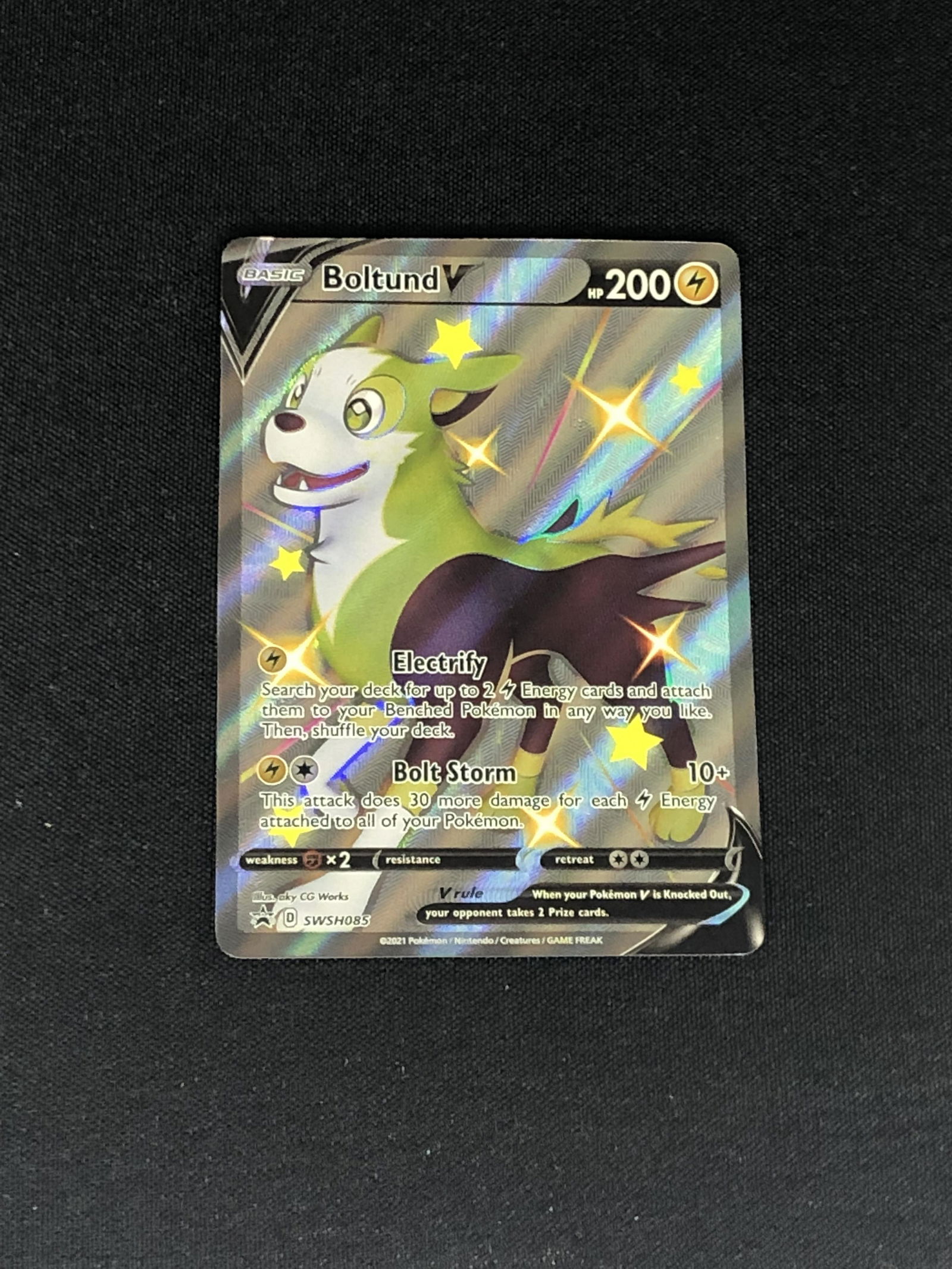 Shiny Boltund V Full Art Pokemon Card (1 of 1)