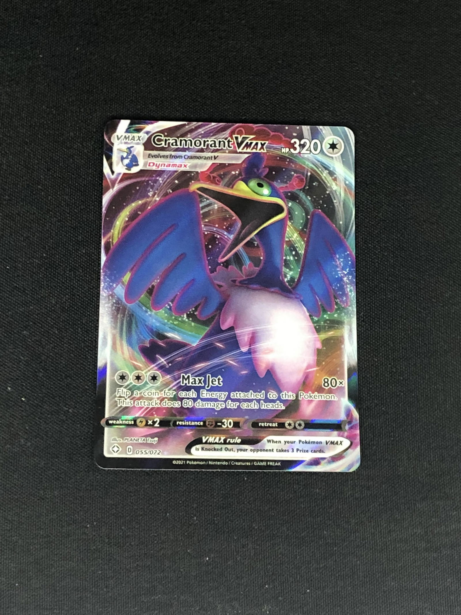 Cramorant Vmax Full Art Pokemon Card (1 of 1)