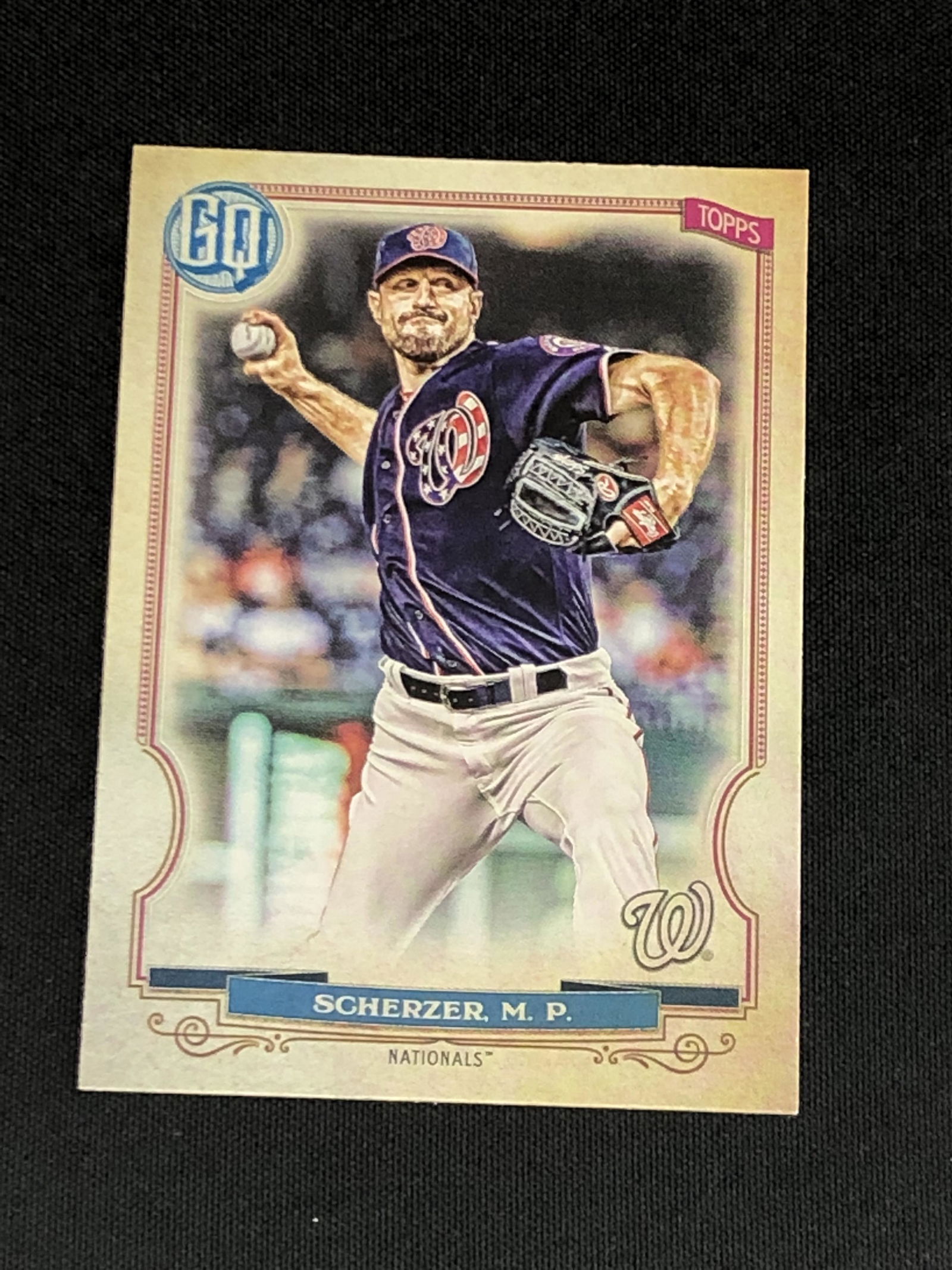 Max Scherzer Topps GQ Baseball Card (1 of 1)