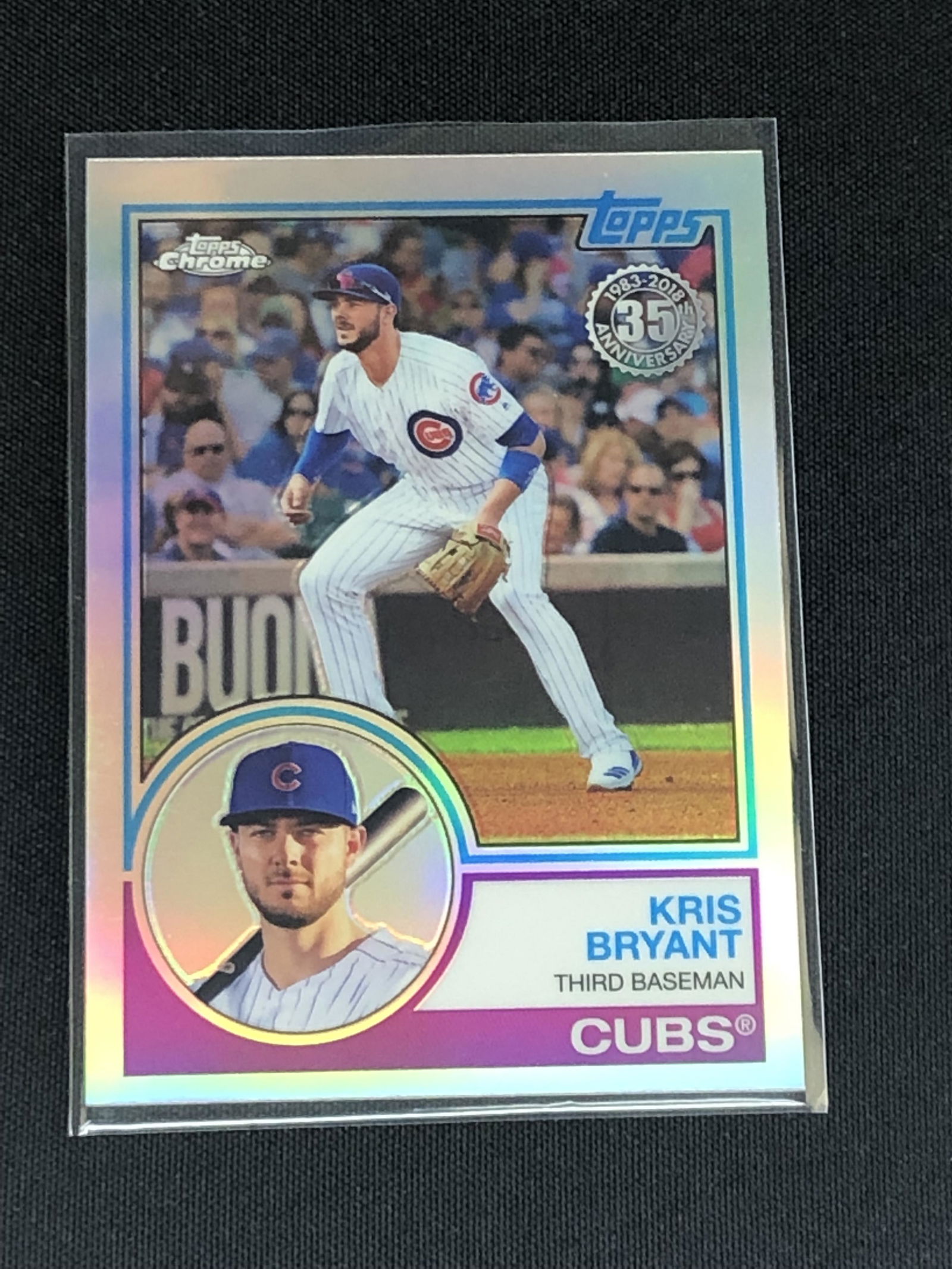 Kris Bryant Topps Chrome Refractor Baseball Card (1 of 1)