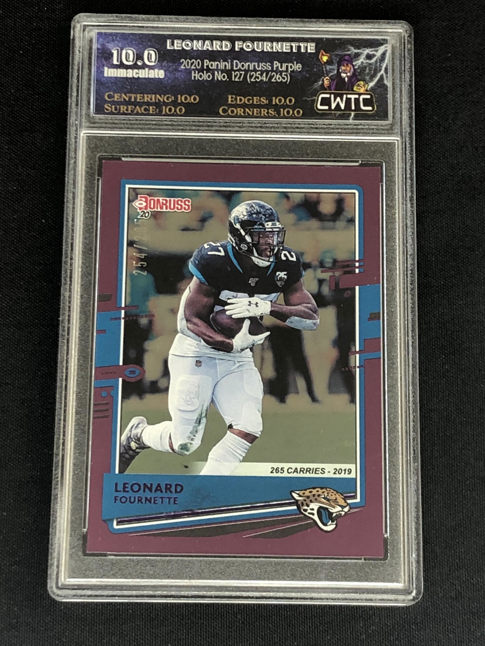Leonard Fournette Panini Donruss Graded CWTC Immaculate 10 (254/265) (1 of 1)