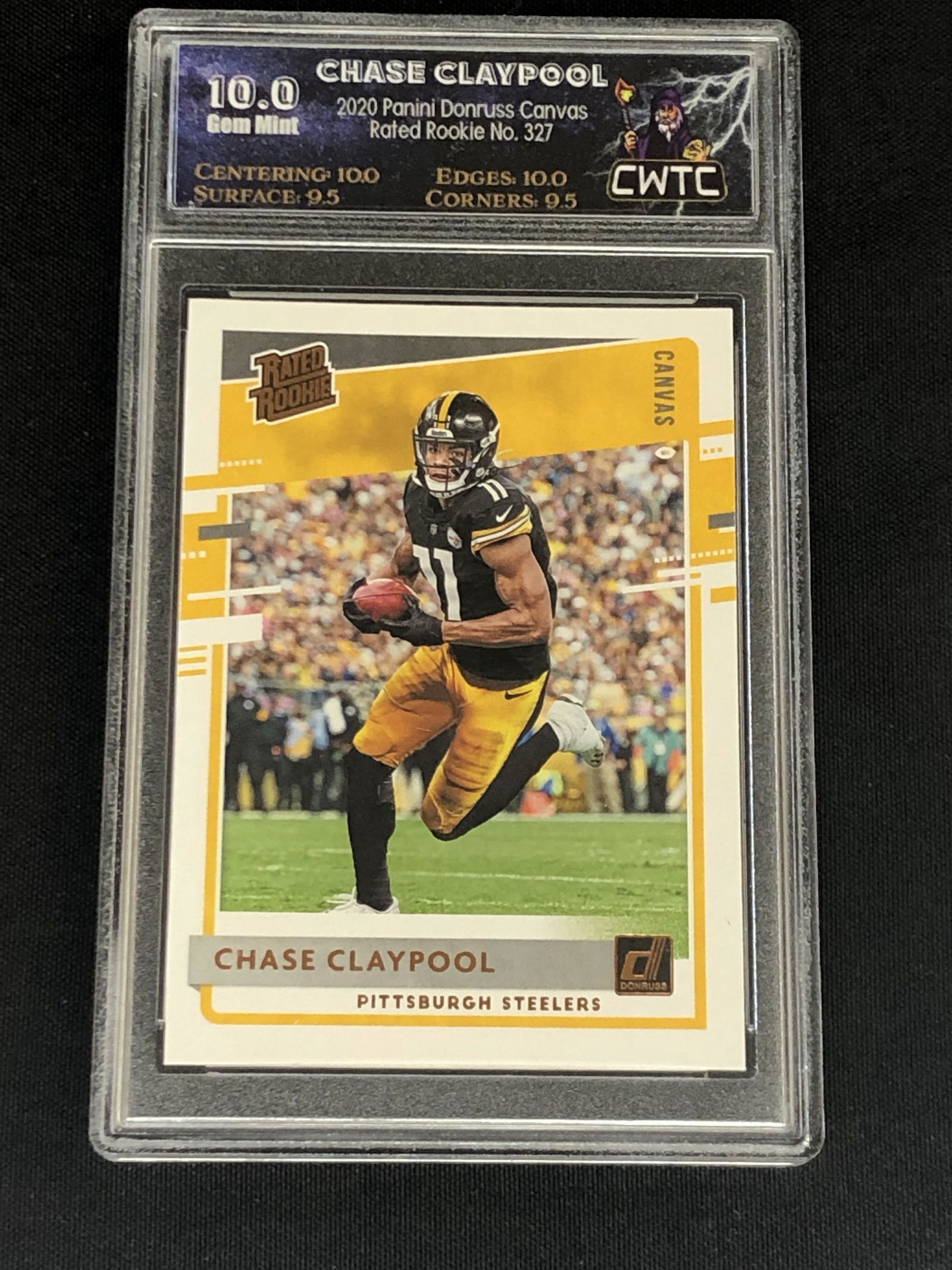 Chase Claypool Panini Donruss Rated Rookie Canvas Graded CWTC 10 (1 of 1)