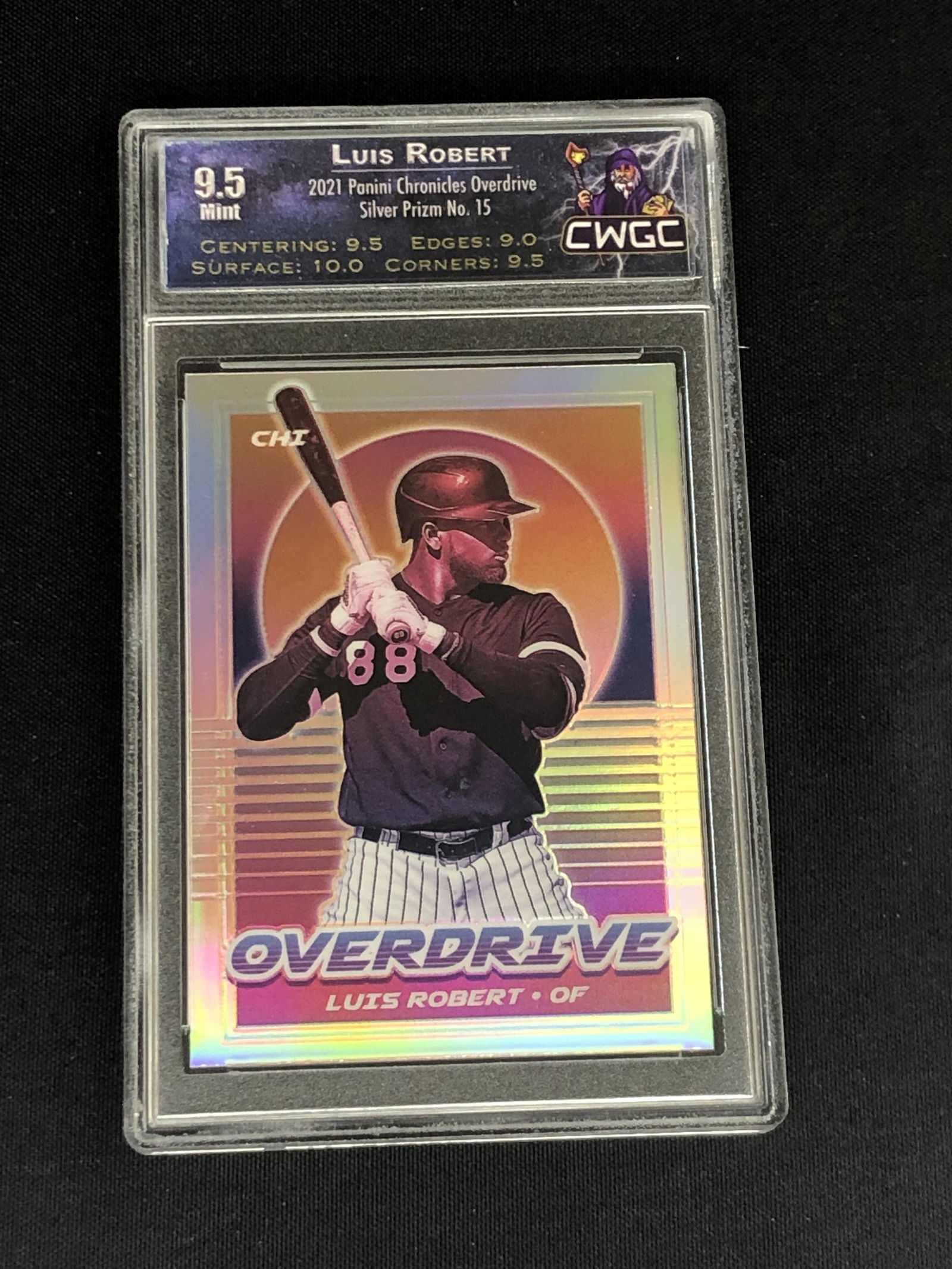 Luis Robert Panini Overdrive Silver Graded CWTC 9.5 (1 of 1)