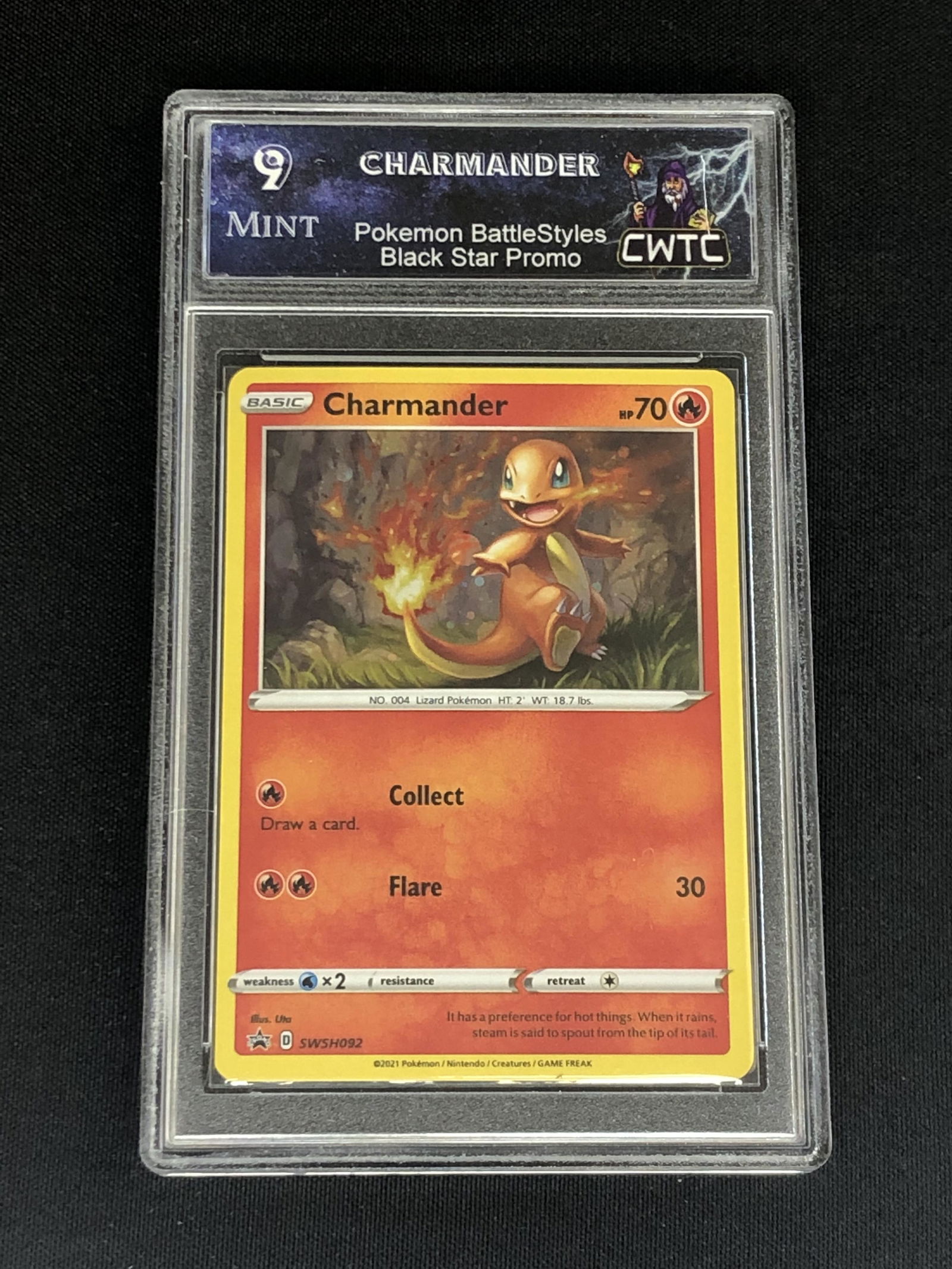 Charmander Black Star Promo Holo Graded CWTC 9 (1 of 1)