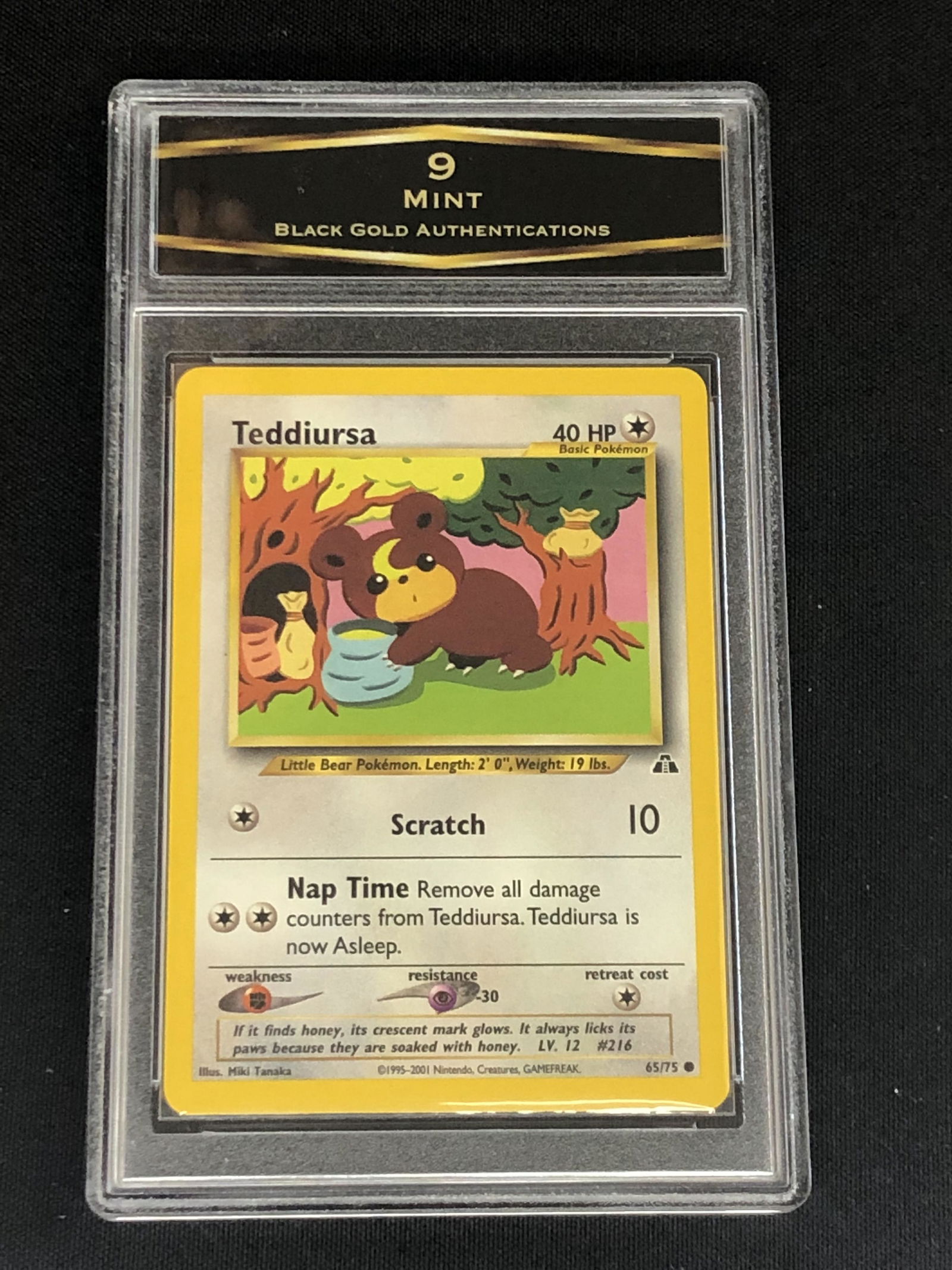 Vintage Neo Discovery Teddiursa Graded BGA 9: Vintage Neo Discovery Teddiursa Graded BGA 9