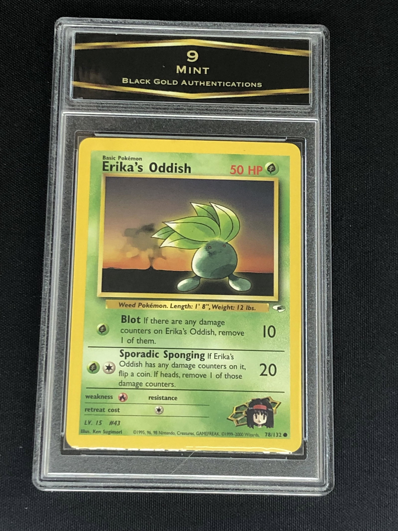 Vintage Erika's Oddish Graded BGA 9: Vintage Erika's Oddish Graded BGA 9