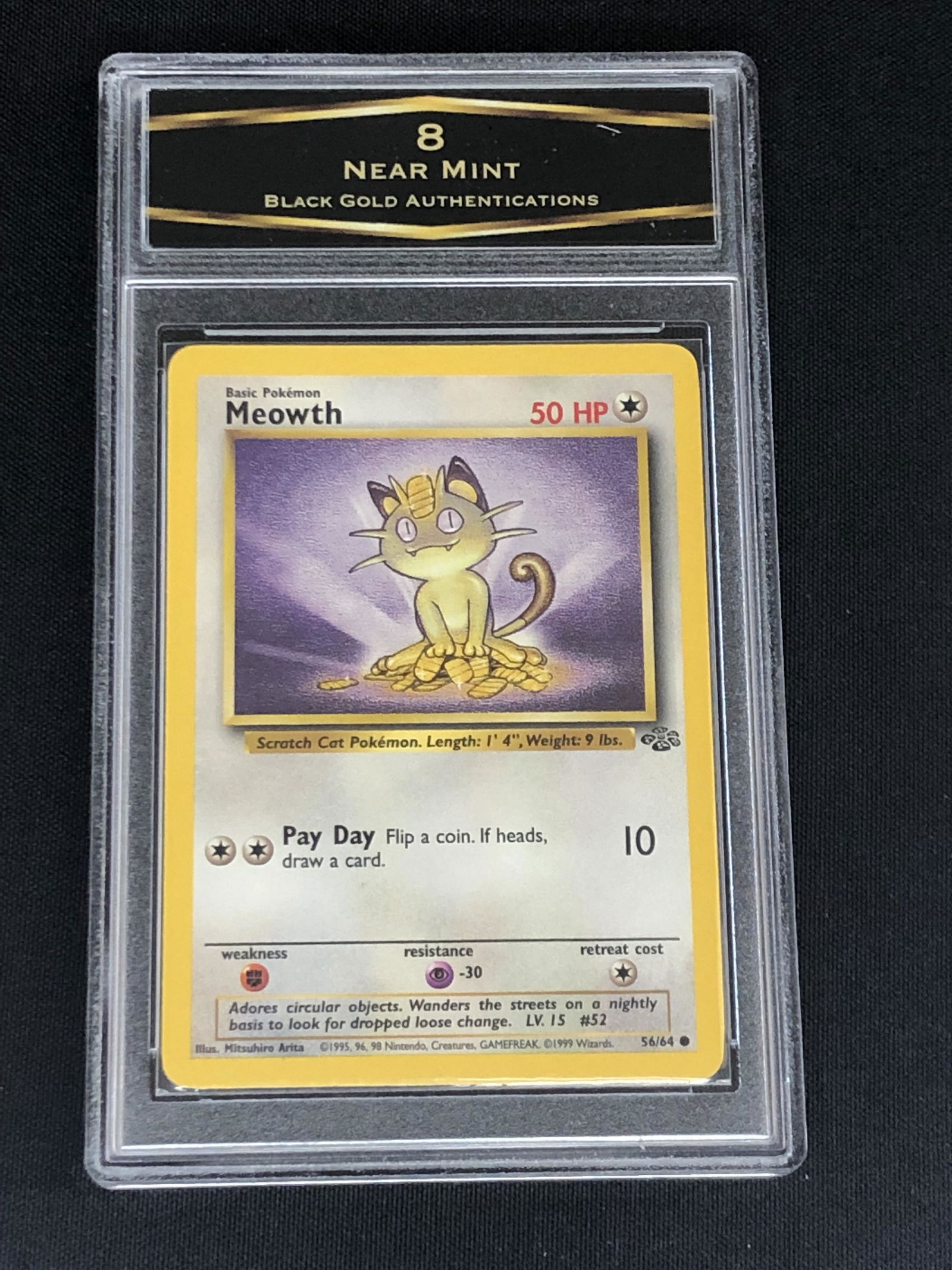 Vintage Jungle Set Meowth Graded BGA 8 (1 of 1)