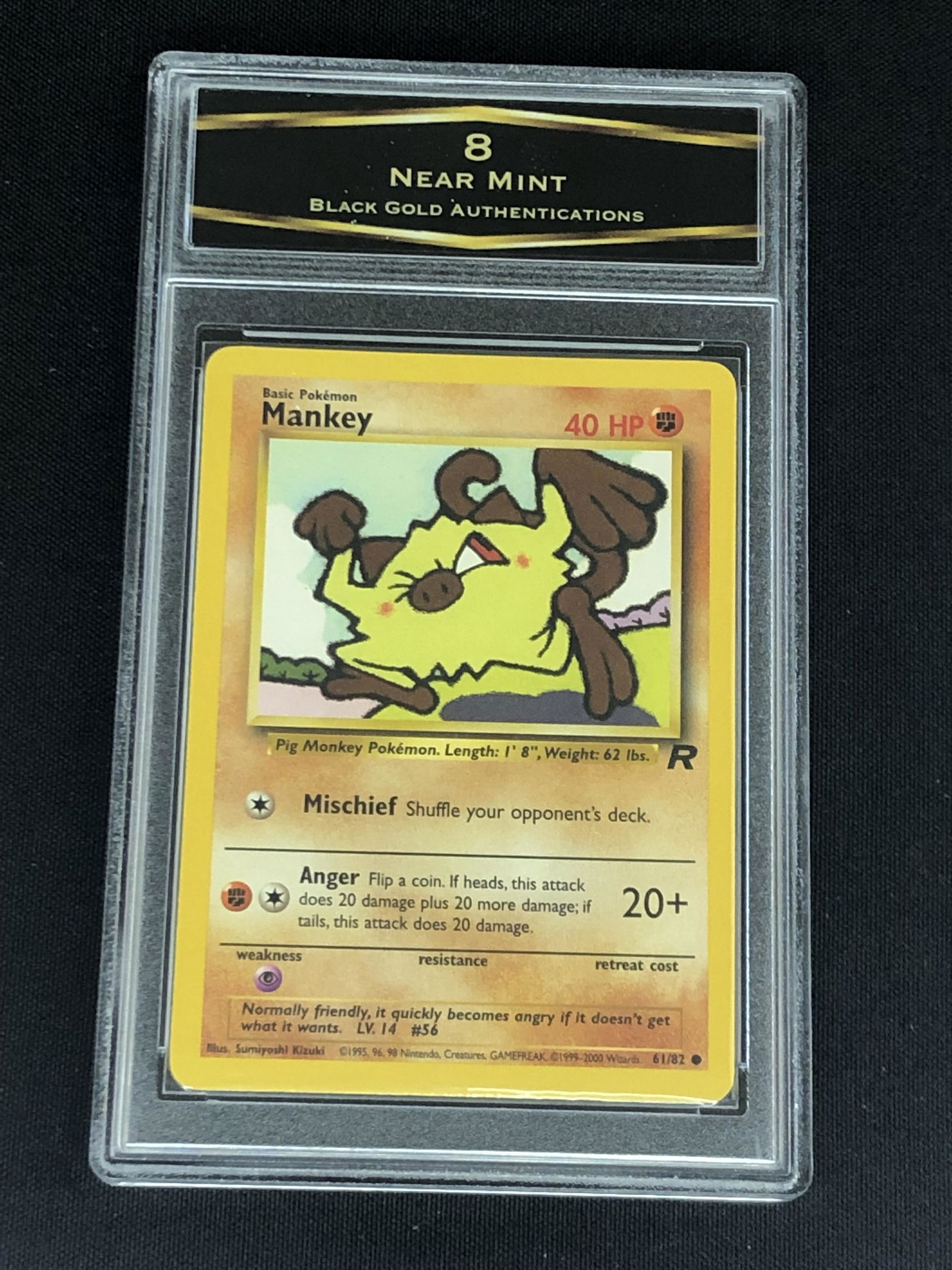 Vintage Team Rocket's Mankey Graded BGA 8: Vintage Team Rocket's Mankey Graded BGA 8