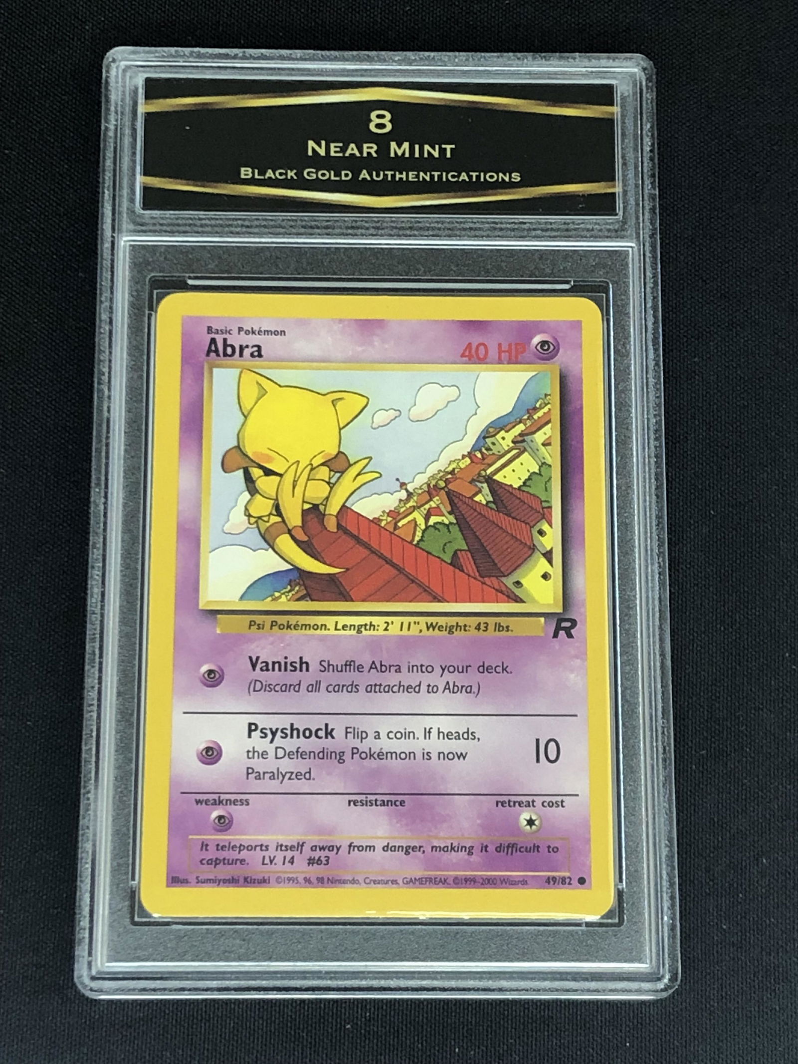 Vintage Team rocket's Abra Graded BGA 8: Vintage Team rocket's Abra Graded BGA 8