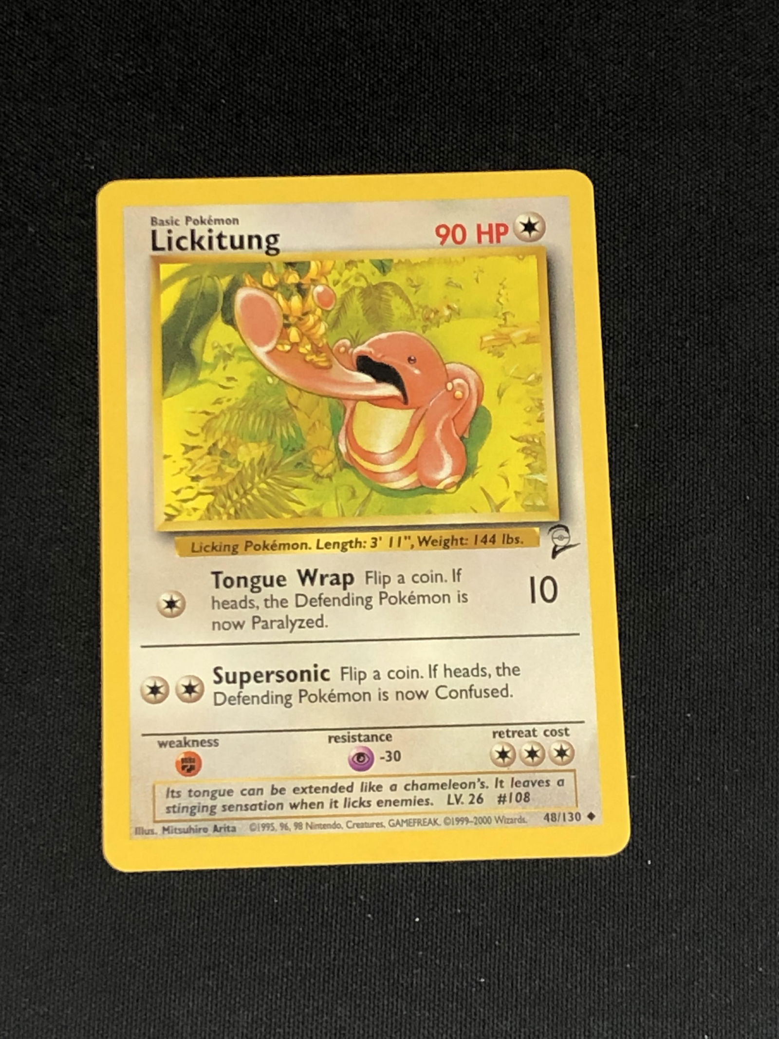 Vintage Base Set 2 Lickitung Pokemon Card (1 of 1)