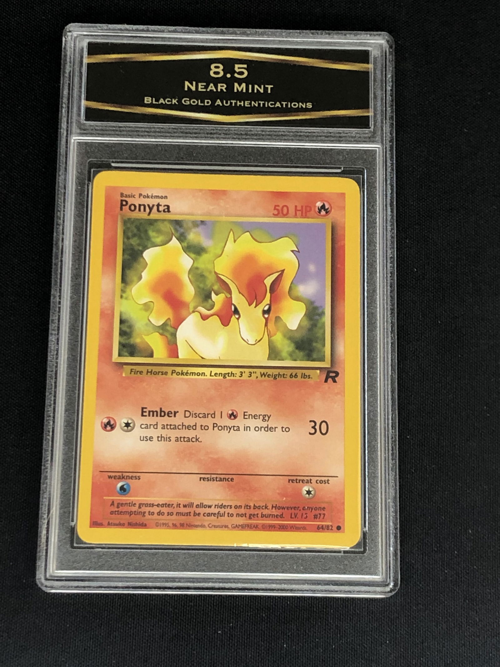 Vintage Team Rocket's Ponyta Graded BGA 8.5: Vintage Team Rocket's Ponyta Graded BGA 8.5