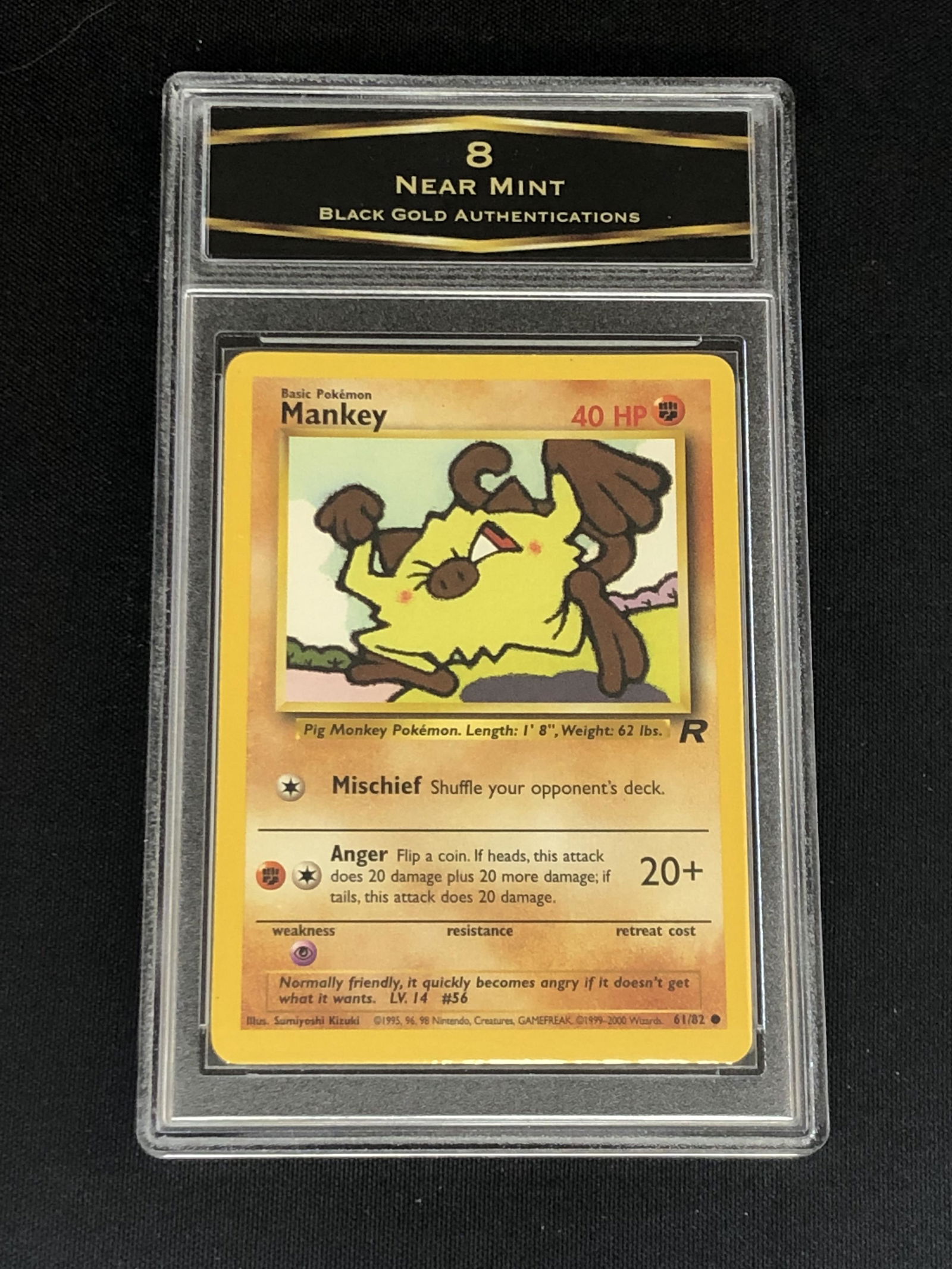 Vintage Team Rocket's Mankey Graded BGA 8: Vintage Team Rocket's Mankey Graded BGA 8