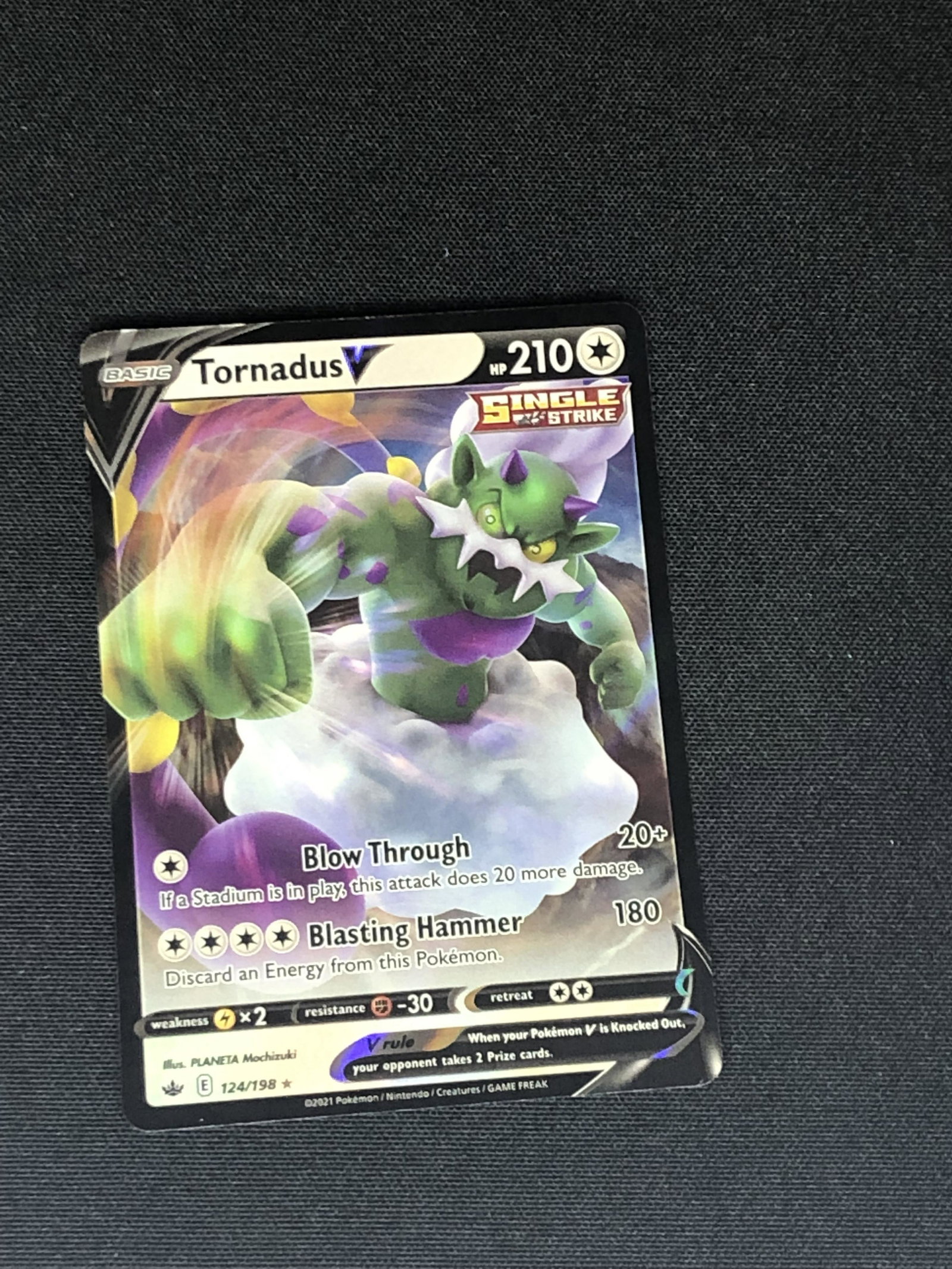 Tornadus V Single Strike Pokemon Card (1 of 1)