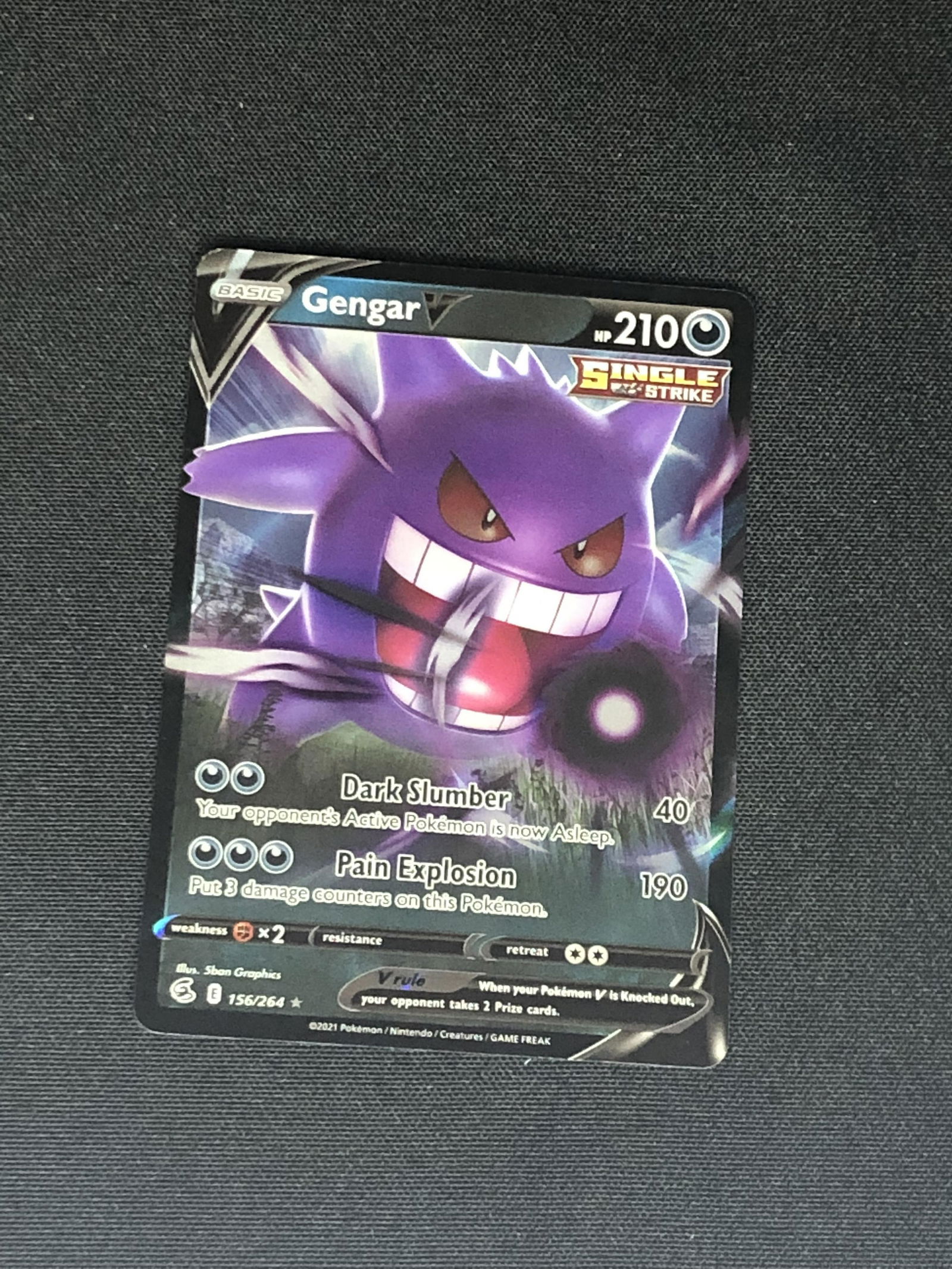 Single Strike Gengar V Pokemon Card (1 of 1)