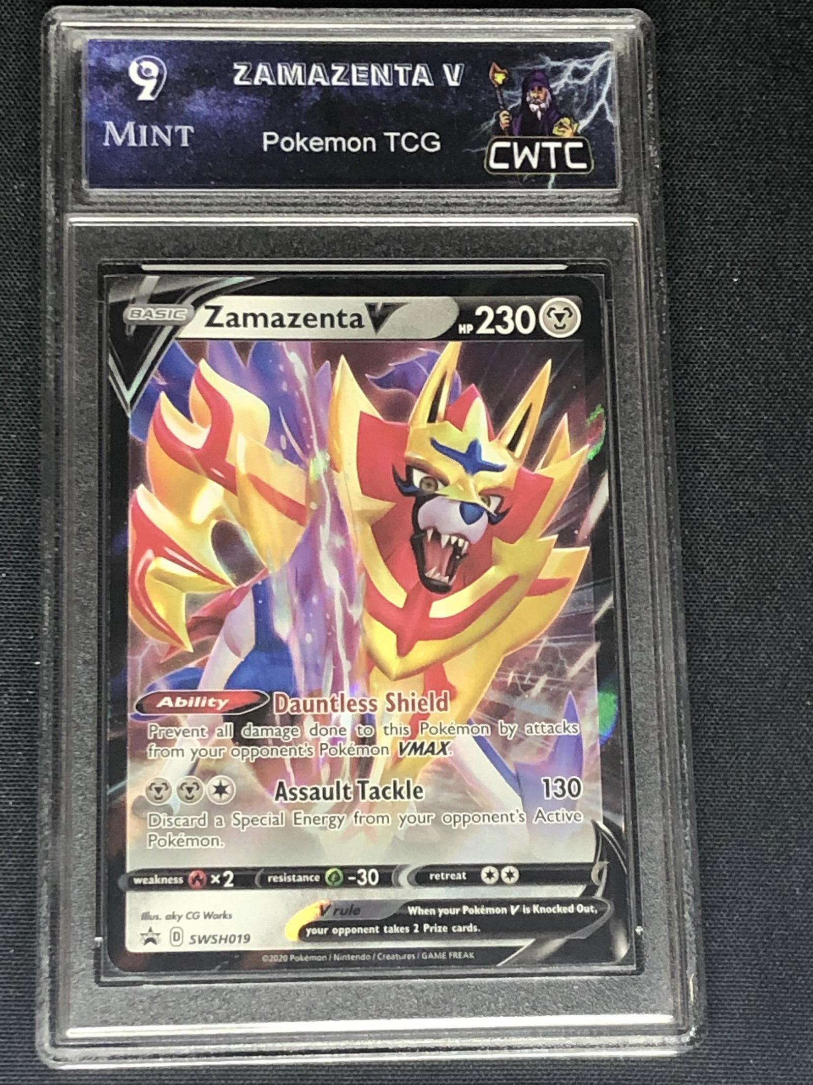 Zamazenta V Pokemon Card Graded CWTC 9 (1 of 1)
