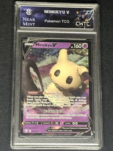 Mimikyu V Pokemon Card Graded CWTC 8: Mimikyu V Pokemon Card Graded CWTC 8