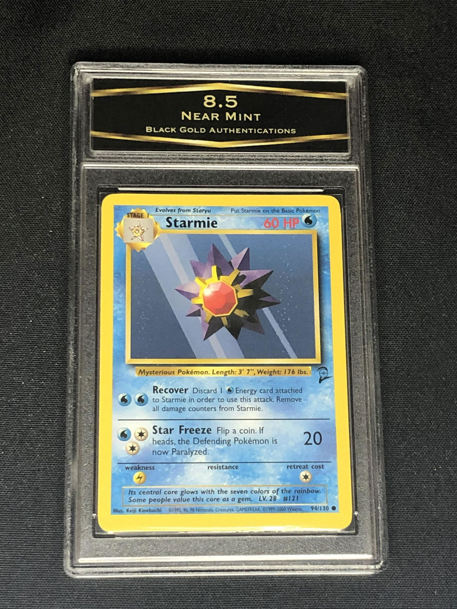 Base Set 2 Starmie Pokemon Card Graded BGA 8.5: Base Set 2 Starmie Pokemon Card Graded BGA 8.5