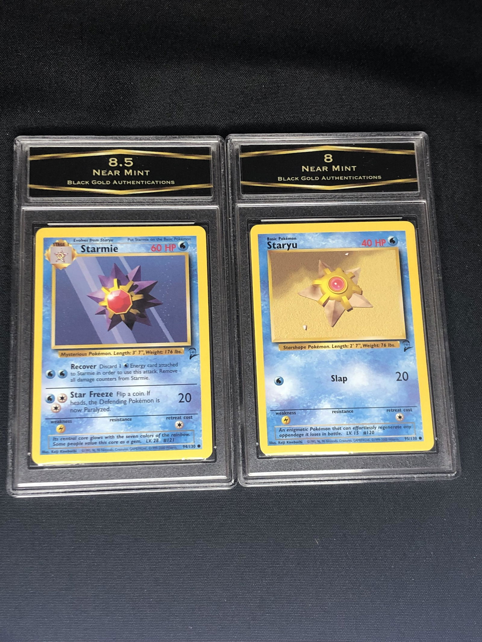 Vintage Base Set 2 Staryu & Starmie BGA Graded Pokemon Cards: Vintage Base Set 2 Staryu & Starmie BGA Graded Pokemon Cards