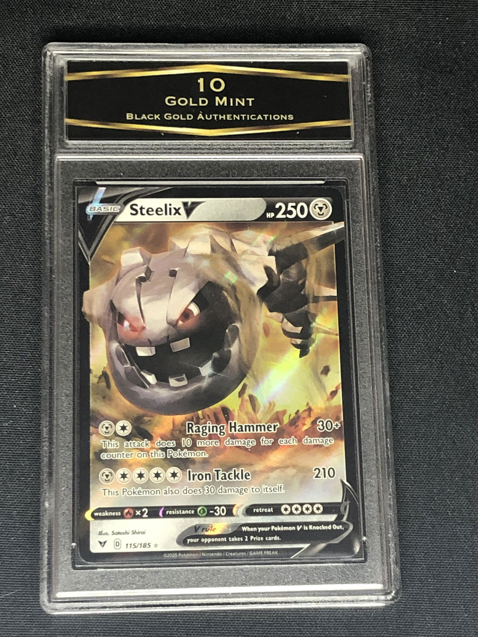 Steelix V Pokemon Card Graded BGA 10: Steelix V Pokemon Card Graded BGA 10