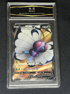 Butterfree V Full Art Pokemon Card Graded BGA 9.5: Butterfree V Full Art Pokemon Card Graded BGA 9.5